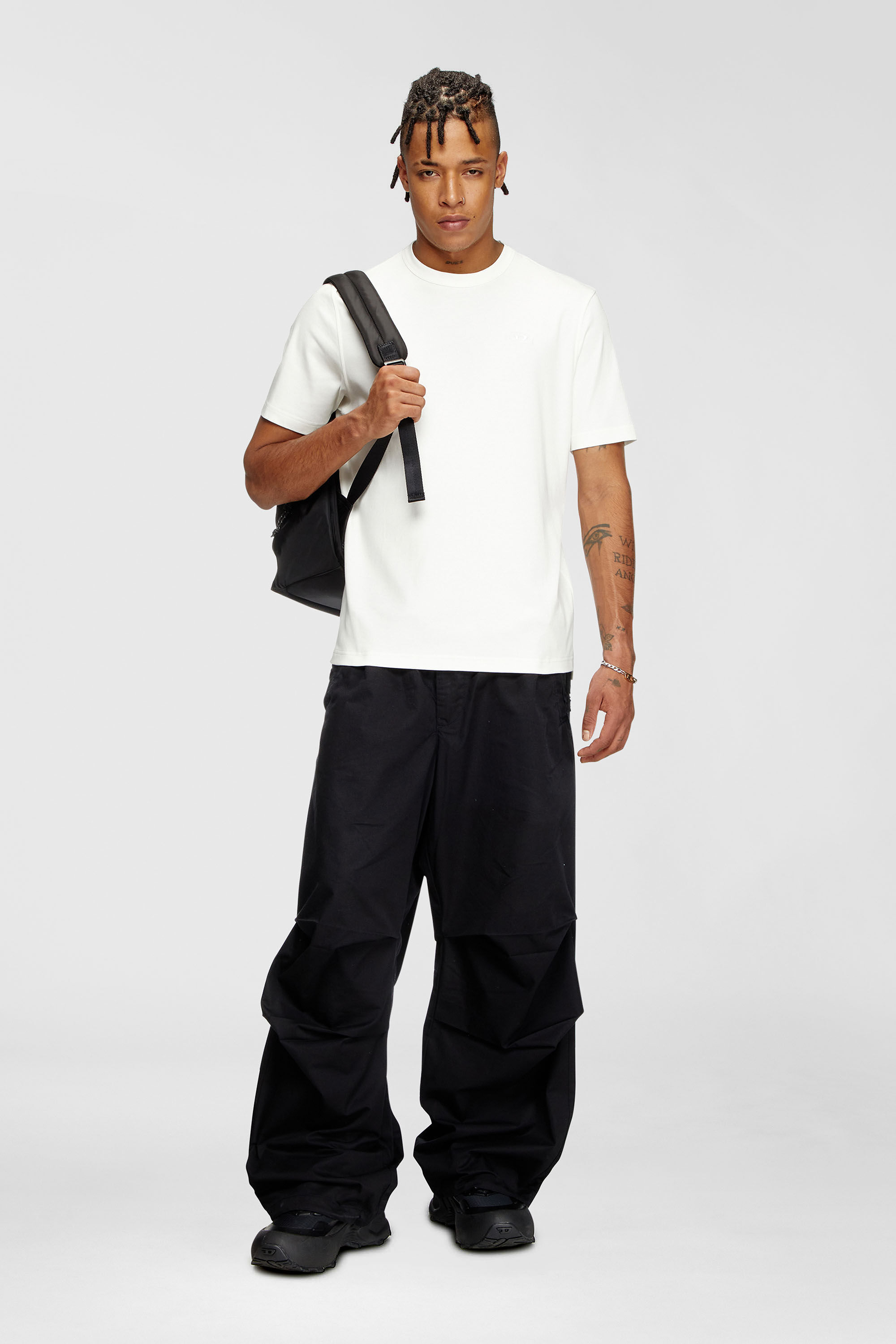 Diesel - HOLI-D BACKPACK M, Man's Holi-D-Backpack in neoprene and PU in Black - 1