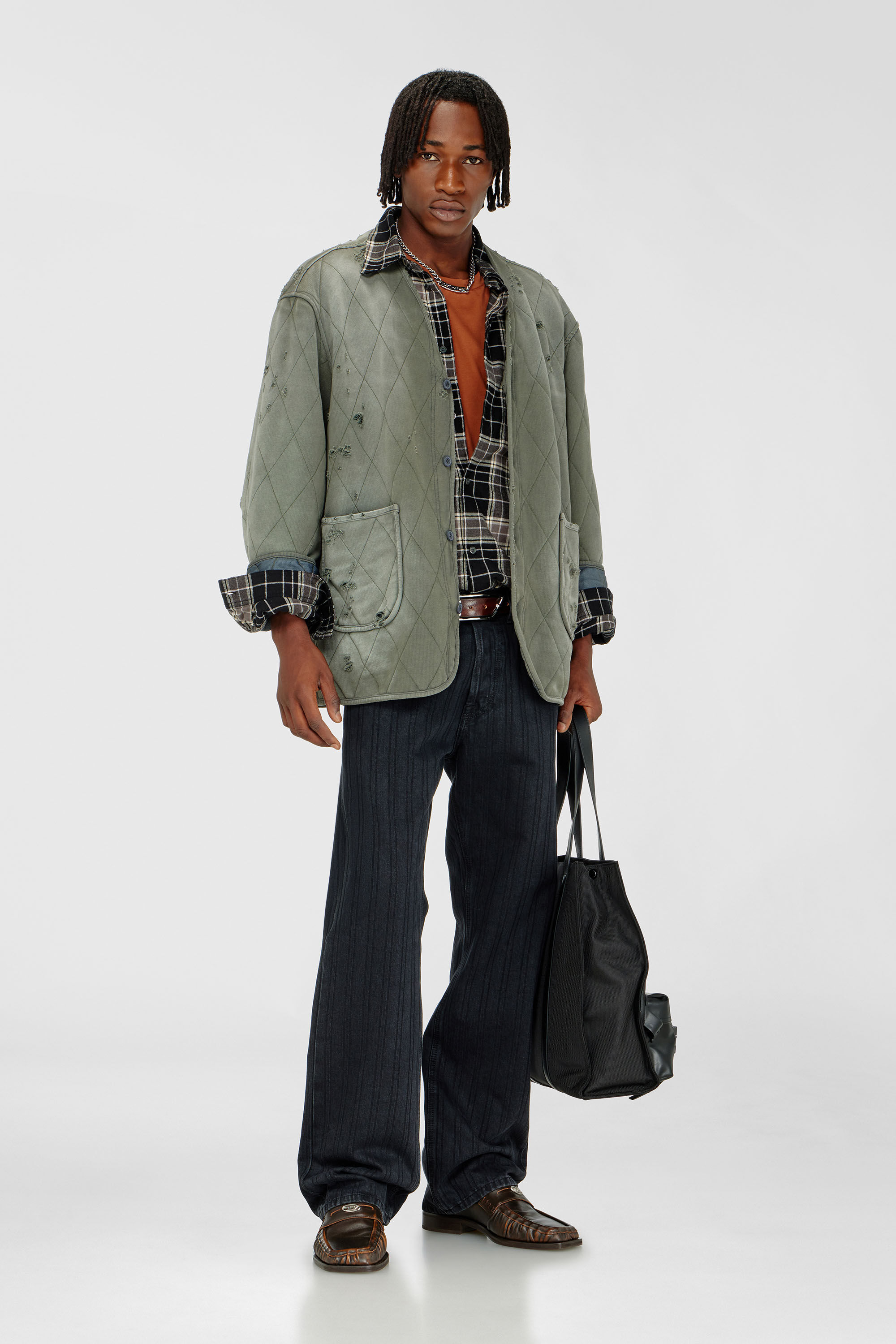 Diesel - Man's Relaxed Jeans 1980 D-Eeper 09Q12, Black/Dark grey - 1