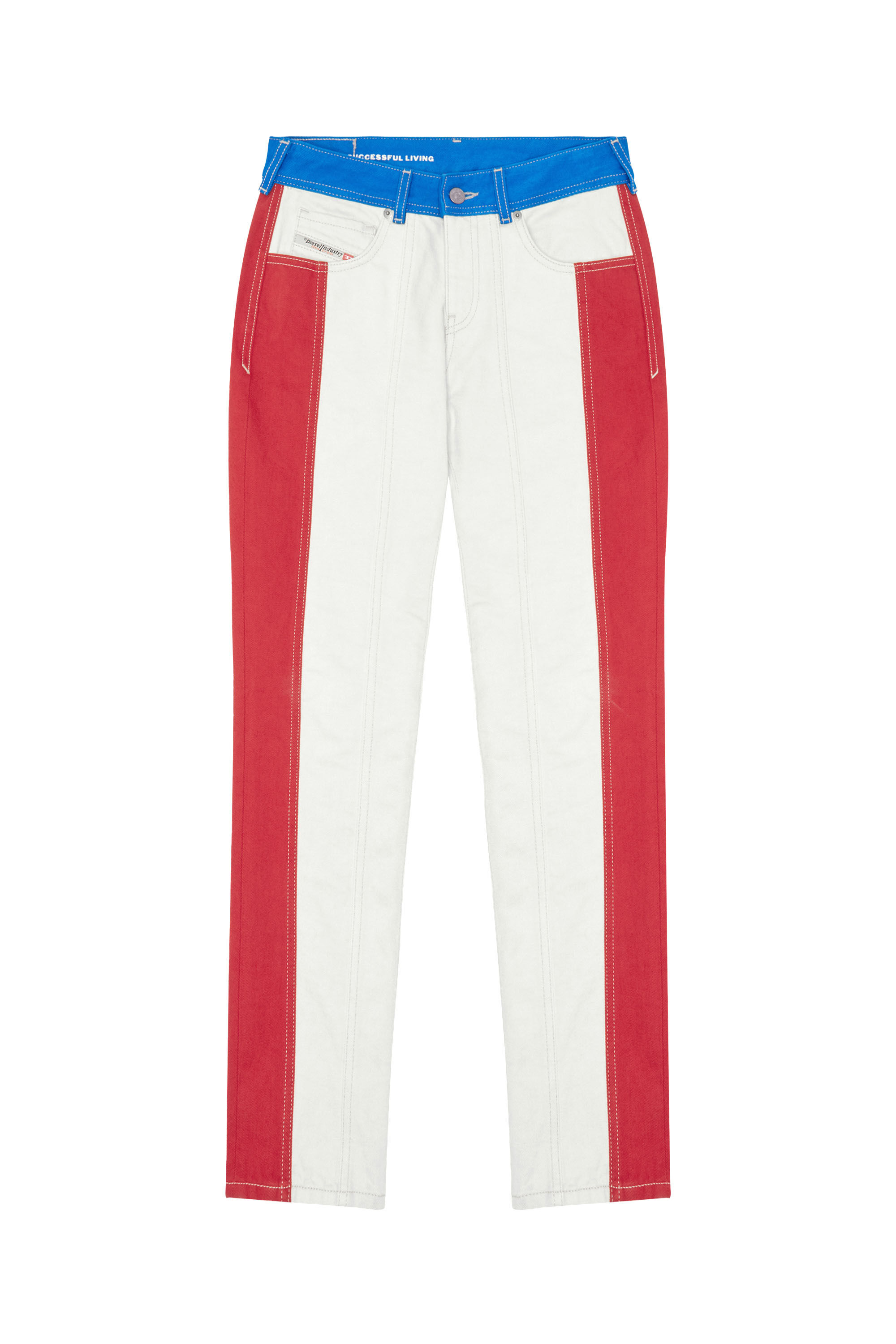 Diesel - 2002 0EIAR Straight Jeans, White/Red - Image 2
