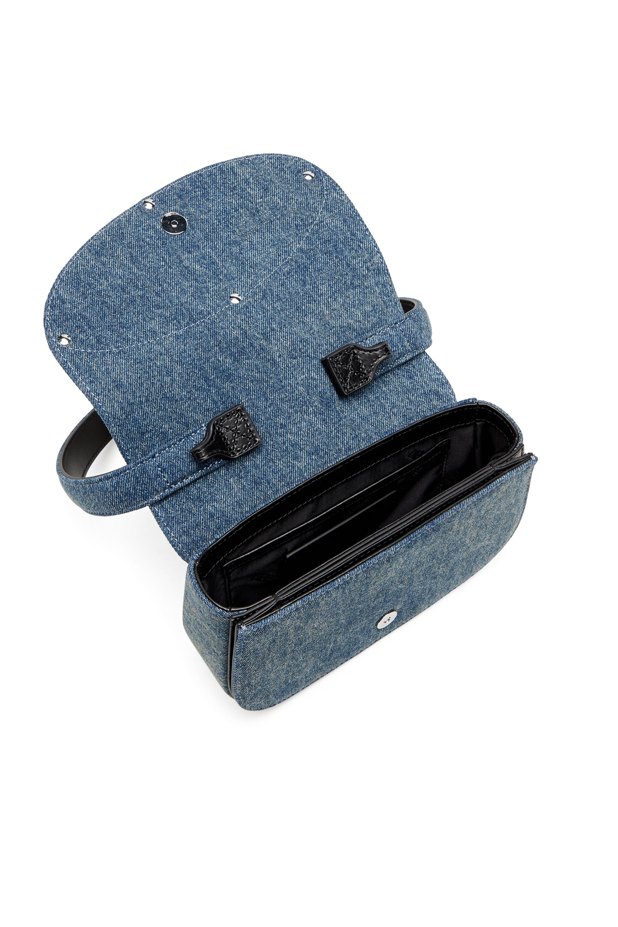 ★DIESEL★ 1DR Shoulder Bag Denim X08396P1730H8457 X08396P17 Women's 1DR - Iconic shoulder bag in denim and crystals