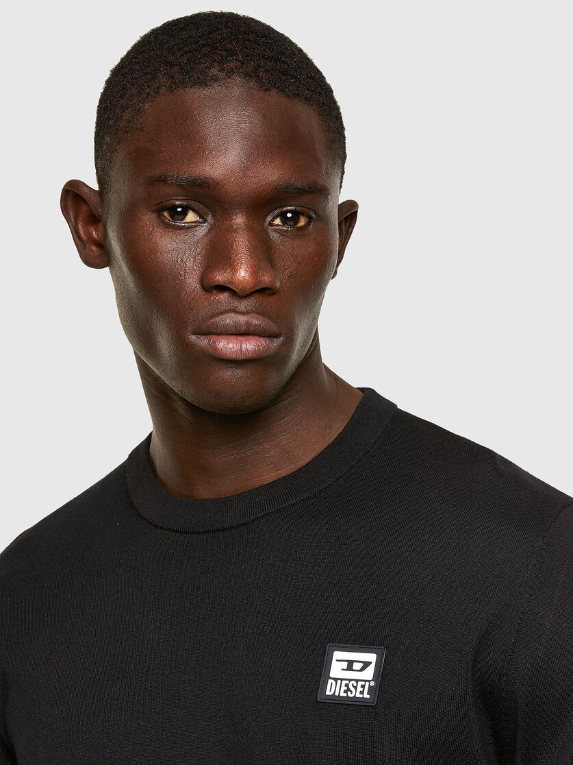 K Freex B Man Cotton Pullover With Logo Patch Diesel