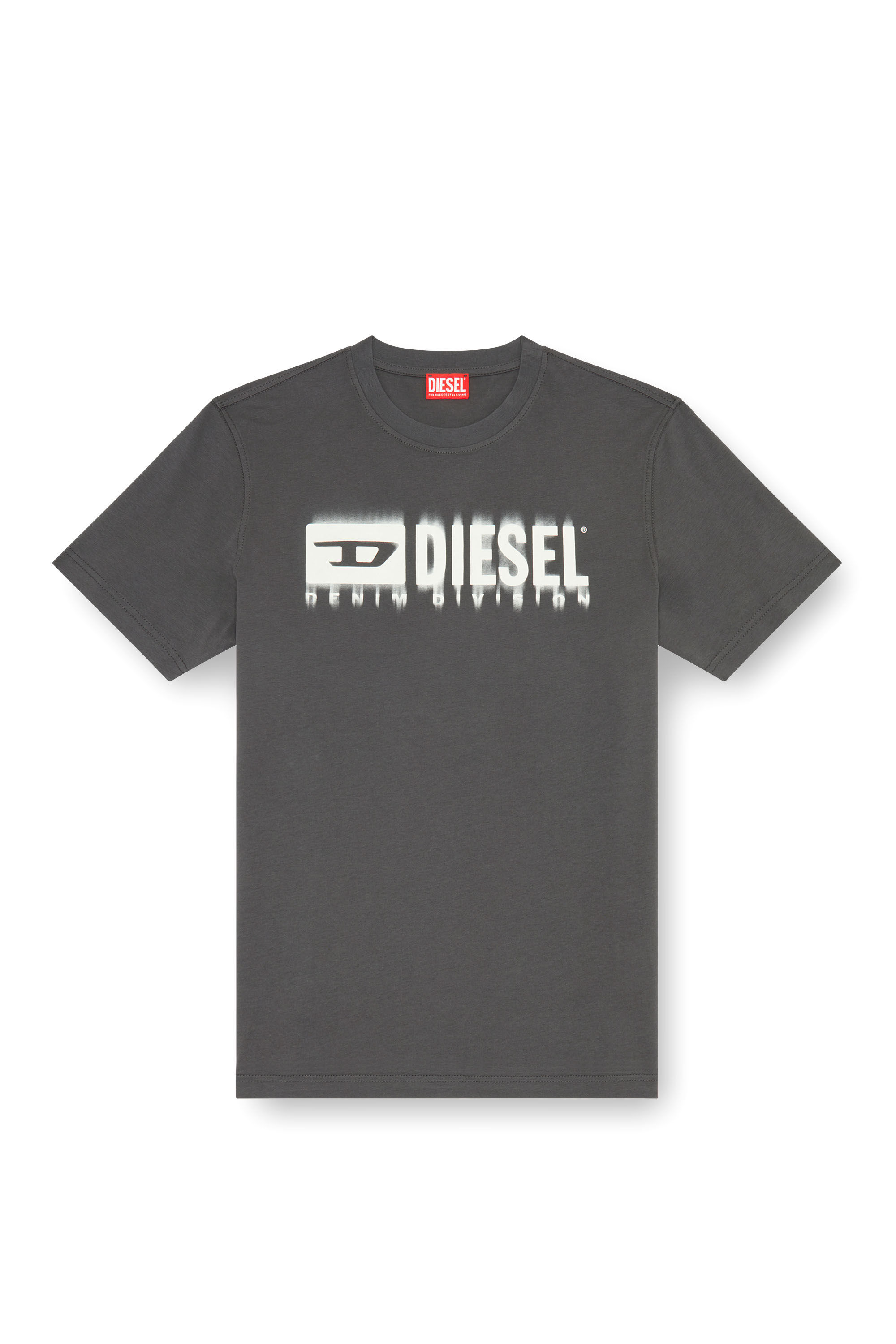 Men's T-shirt with blurry Diesel logo | Grey | Diesel