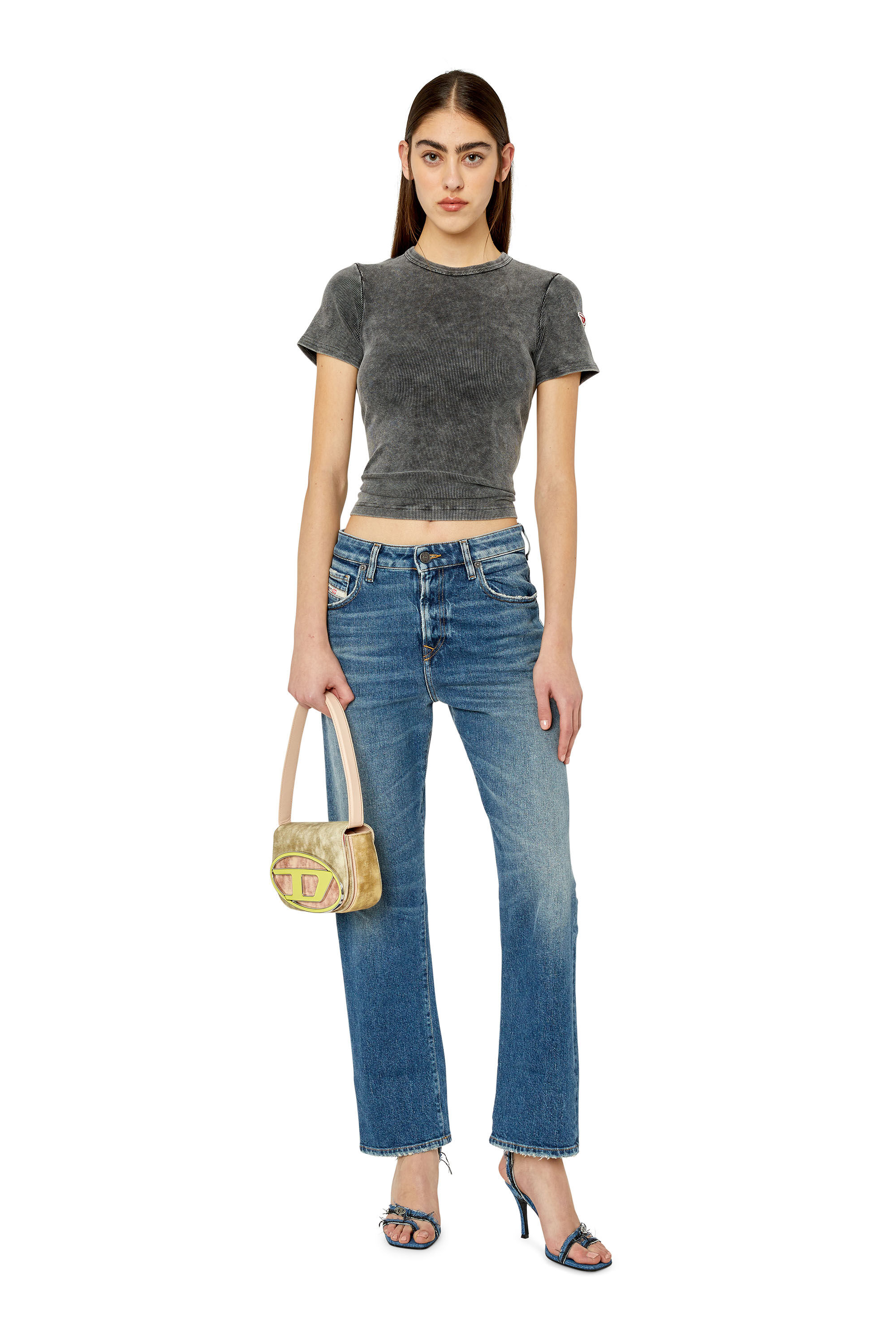 DIESEL 1999 Dレギー 0グレーデン ストレート ジーンズ 1999 D-Reggy Woman: straight Medium blue Jeans regular waist