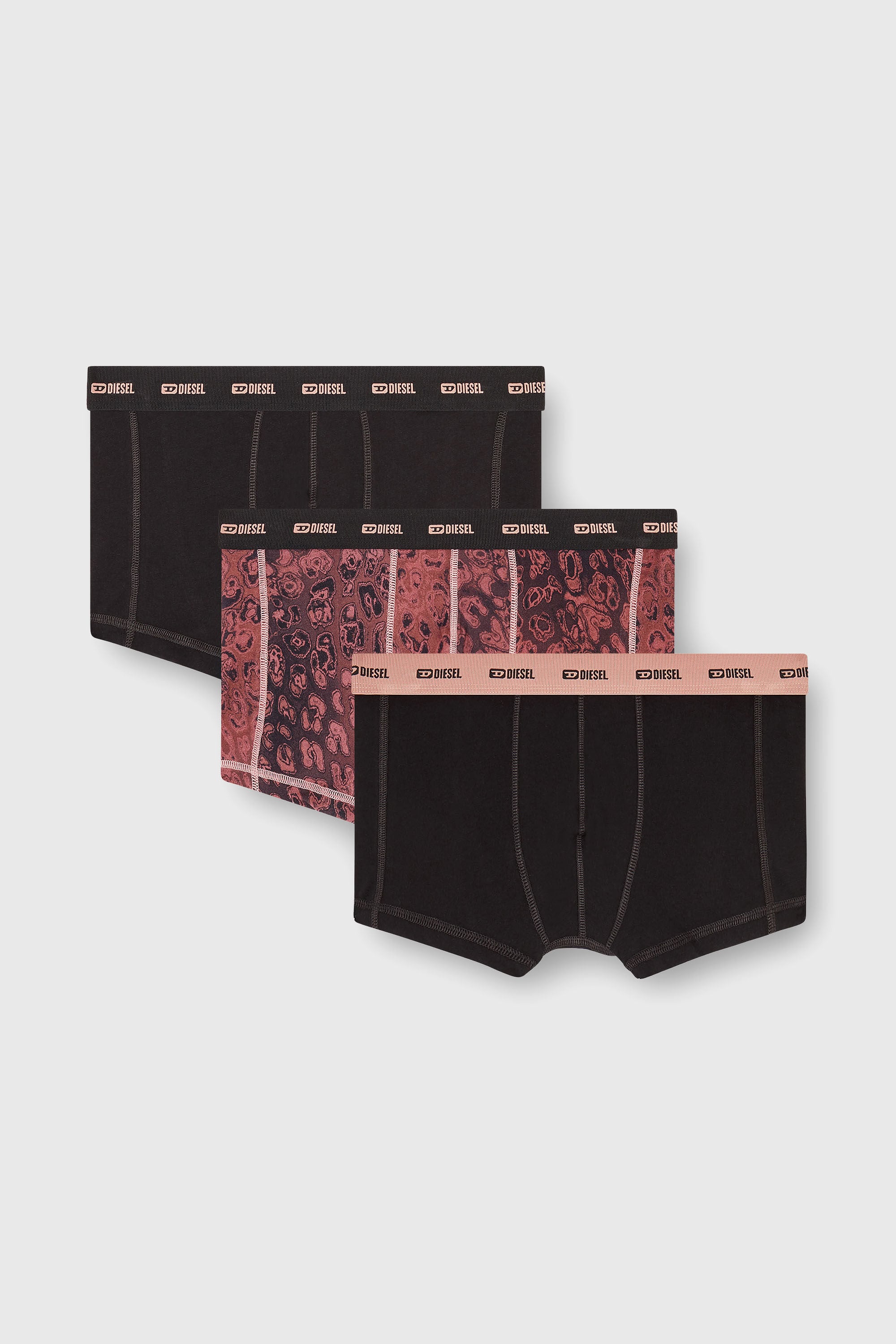 Diesel - DAMIEN-UTLT-3PACK, Man's 3-pack of stretch cotton boxers in Violet - 2
