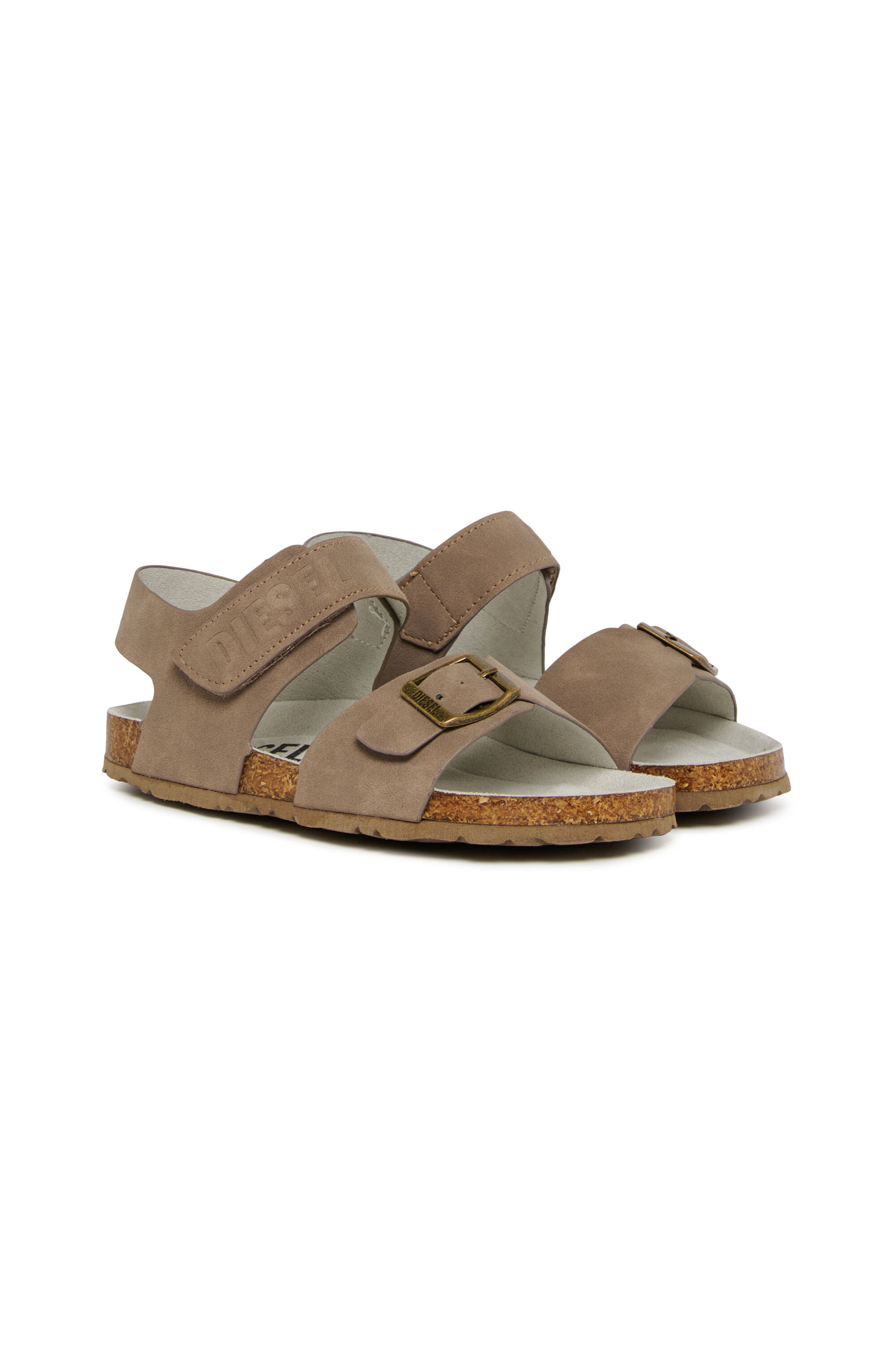 Diesel - D-SAMBRIK, Unisex's D-Sambrik-Fussbet sandals with buckle in Light Brown - 2