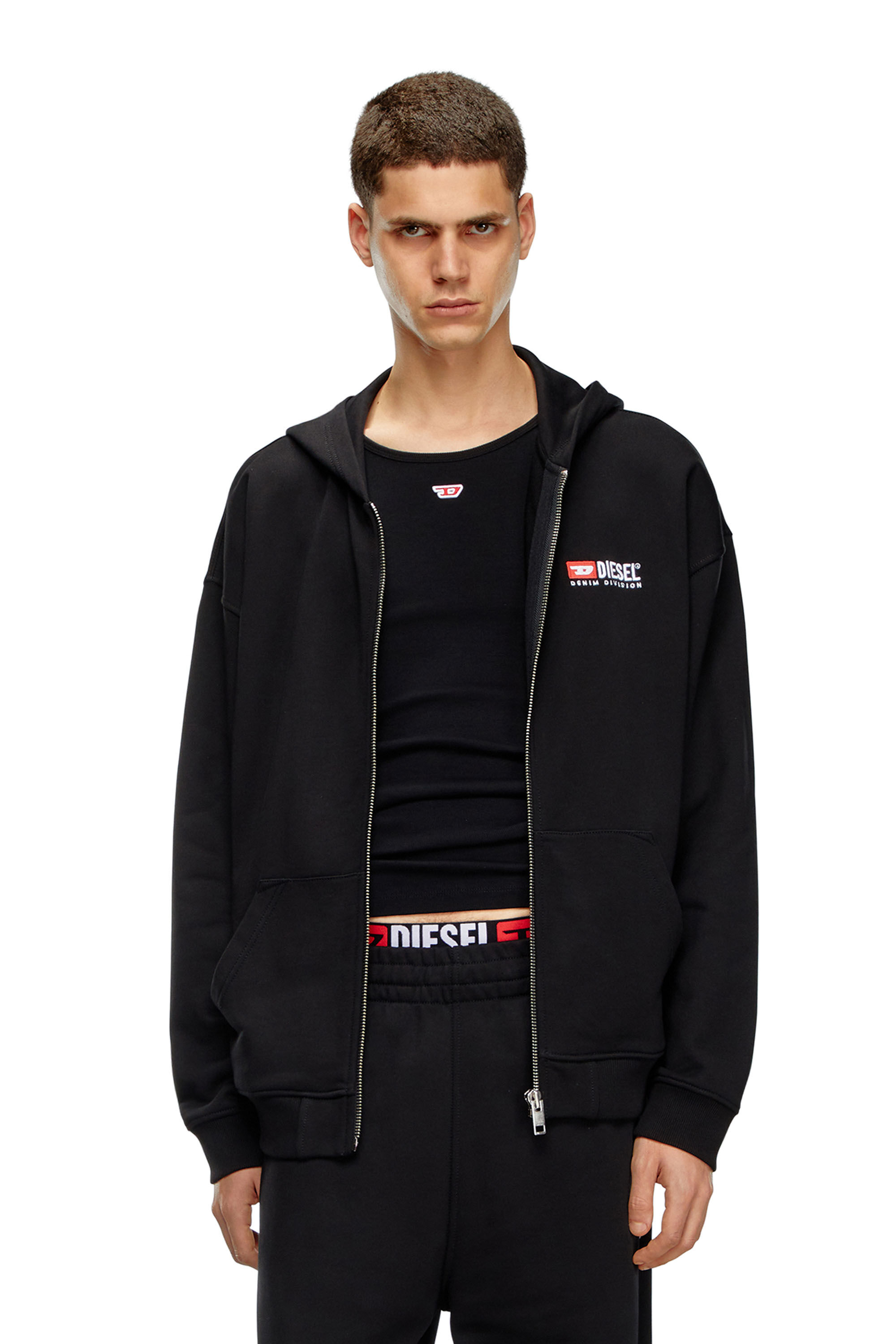 Diesel - S-BOXT-HOOD-ZIP-DIV, Black - Image 3