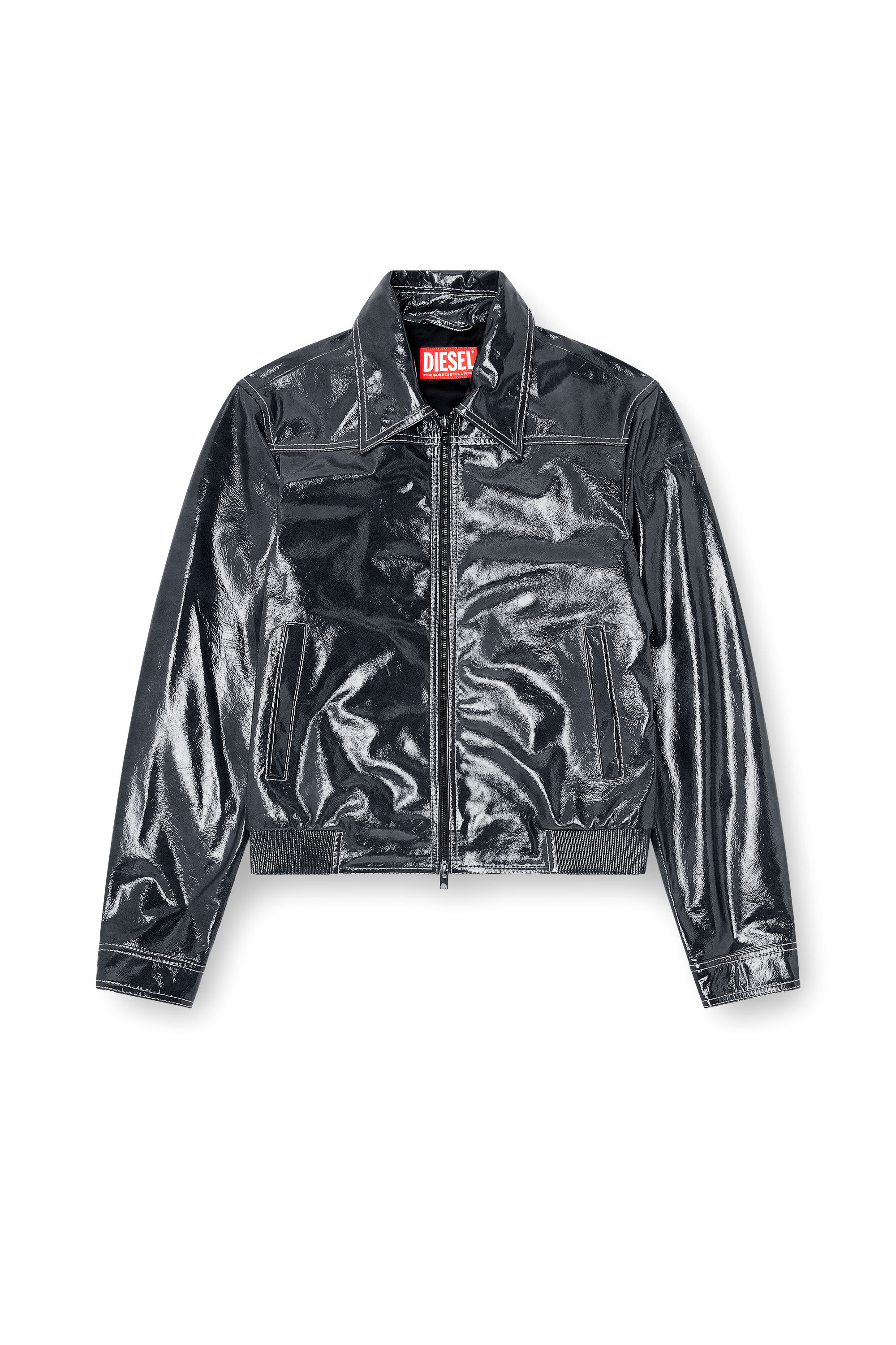 Men's Patent-leather jacket | Grey | Diesel