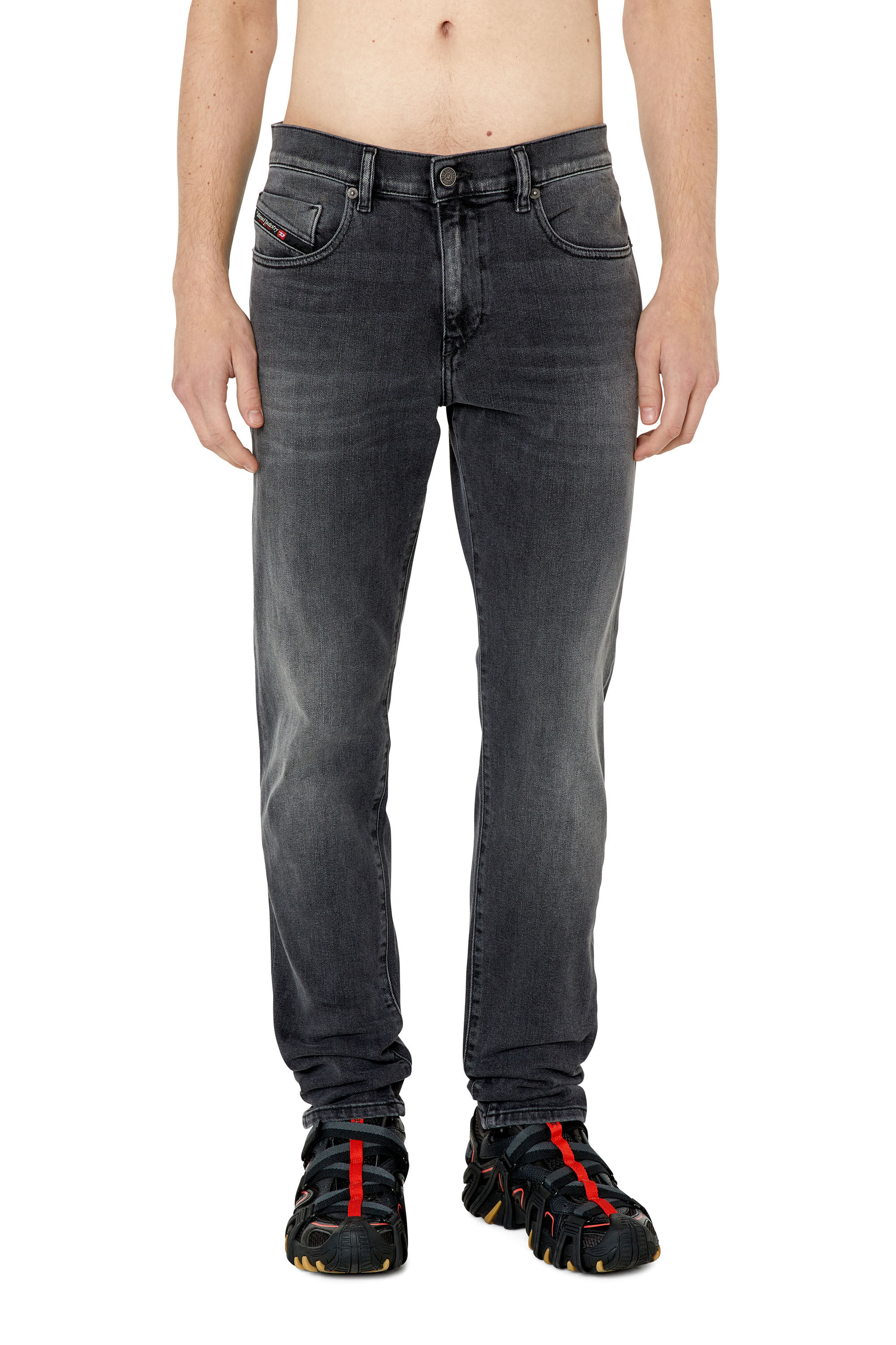 Diesel - 2019 D-Strukt 09E94 Slim Jeans, Black/Dark grey - Image 3