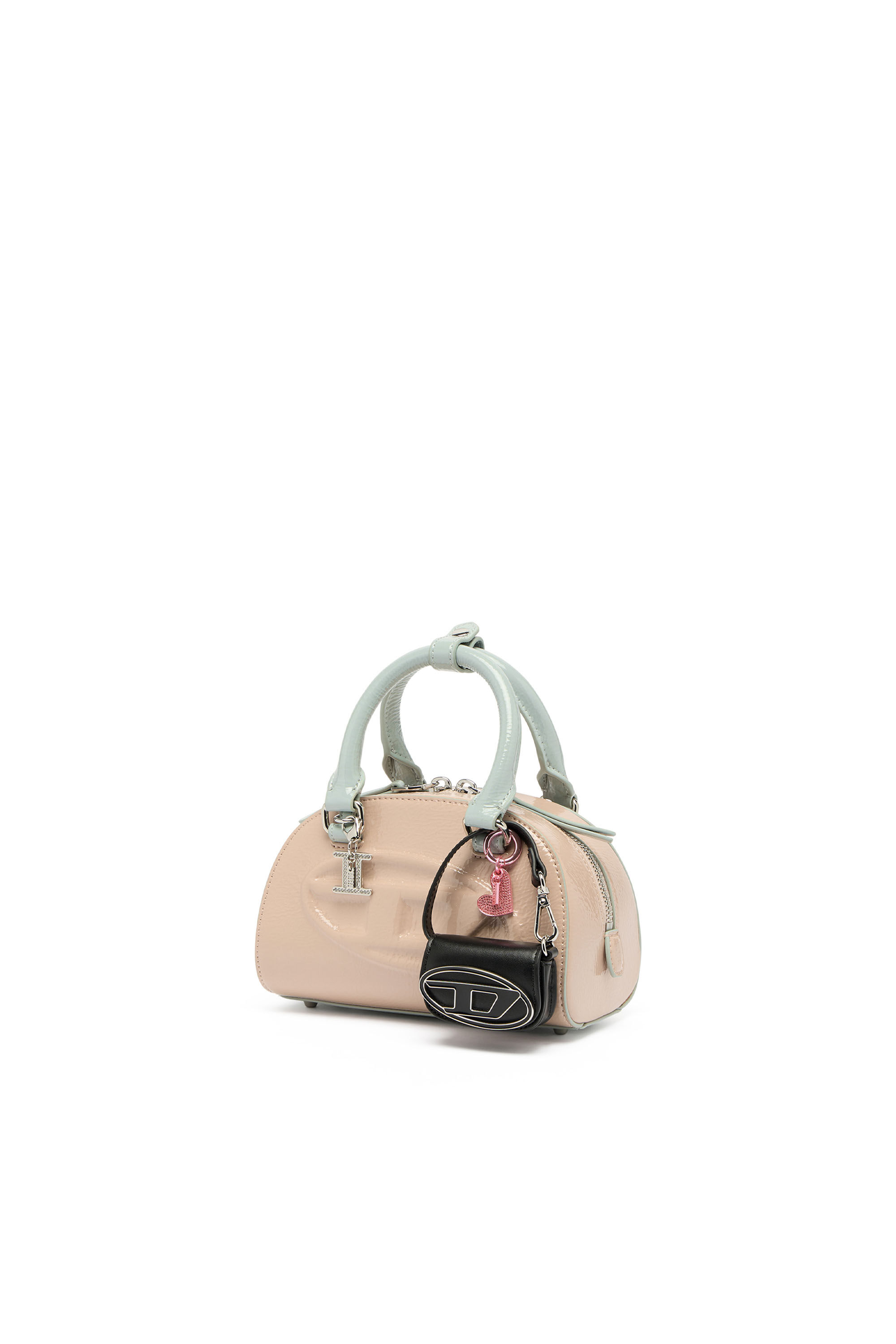 Women's 1DR Dome-Small bowling bag with naplak effect | Pink | Diesel