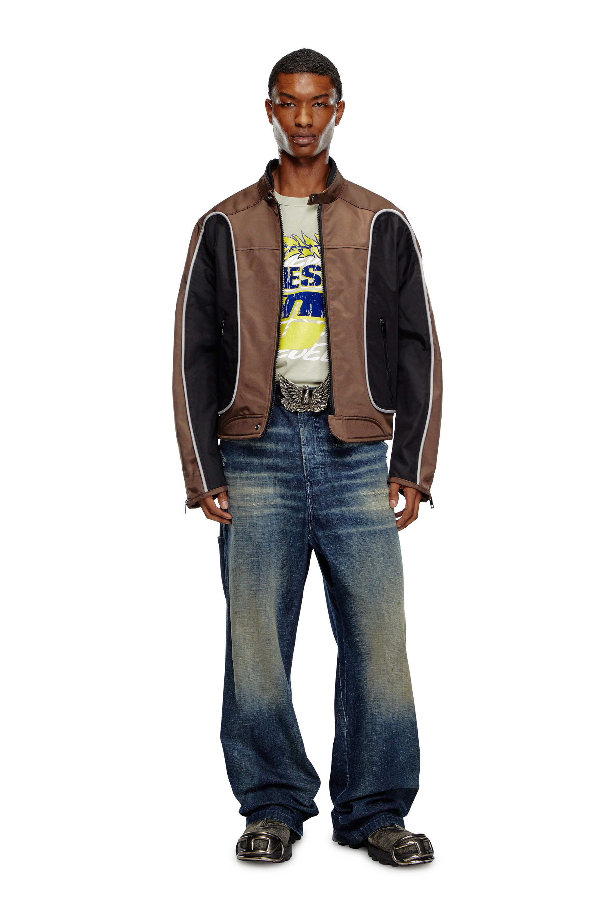 J-BLINK Unisex: 90's Biker jacket in waterproof nylon | Diesel