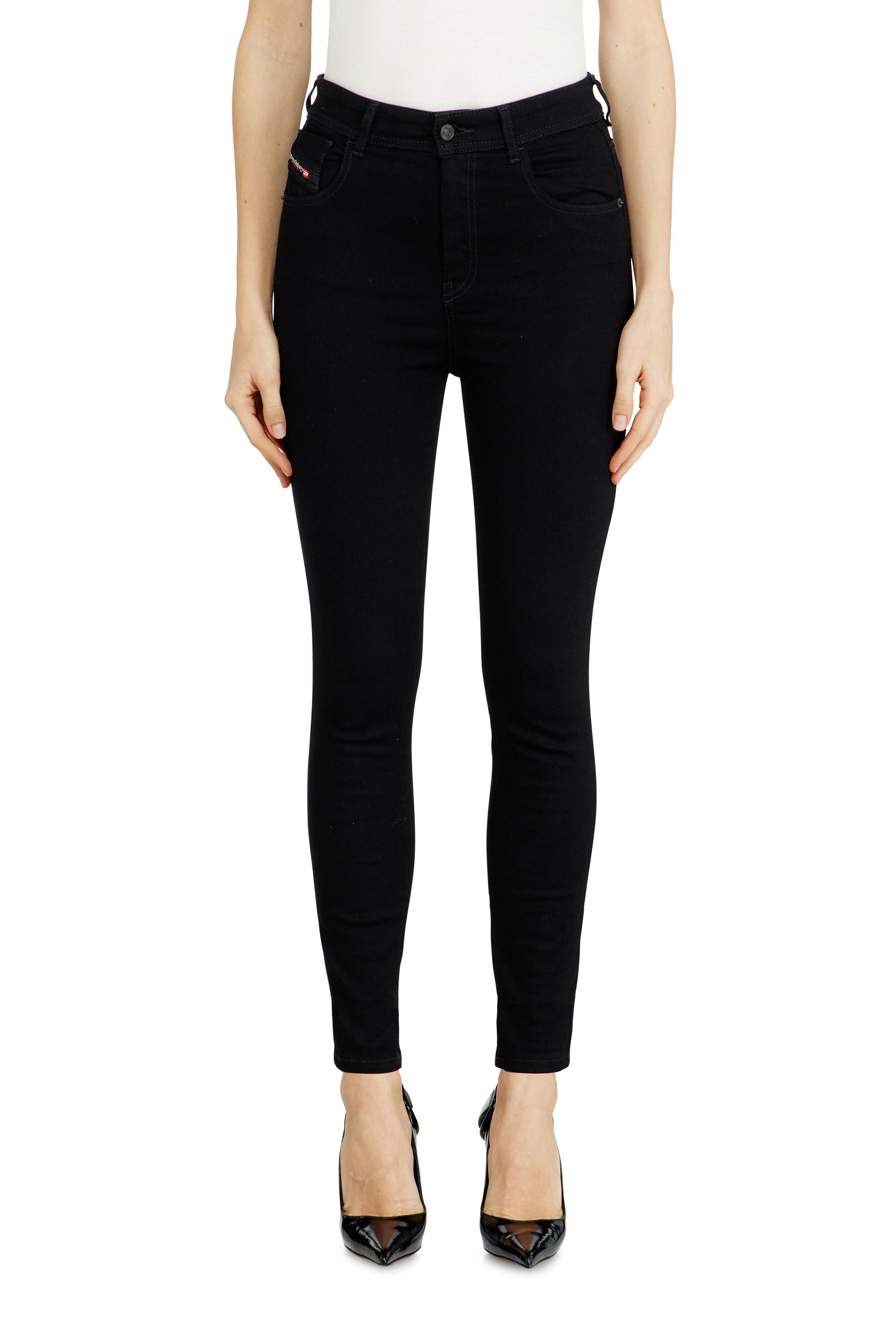 1984 SLANDY-HIGH Woman: Super Skinny Stretch Jeans | Black/Dark