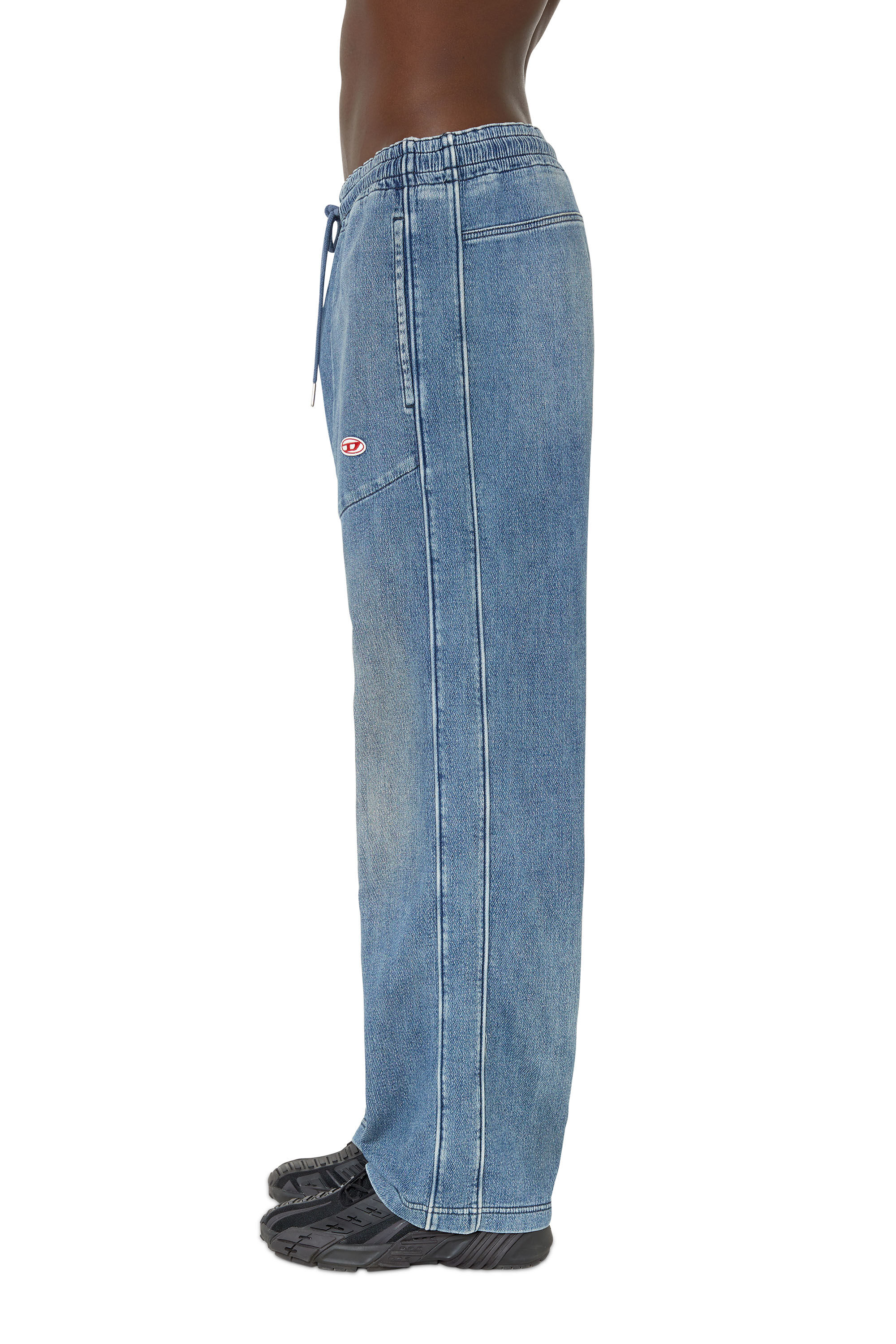 Diesel - D-Martians Track Denim 09E29 Straight, Medium blue - Image 5