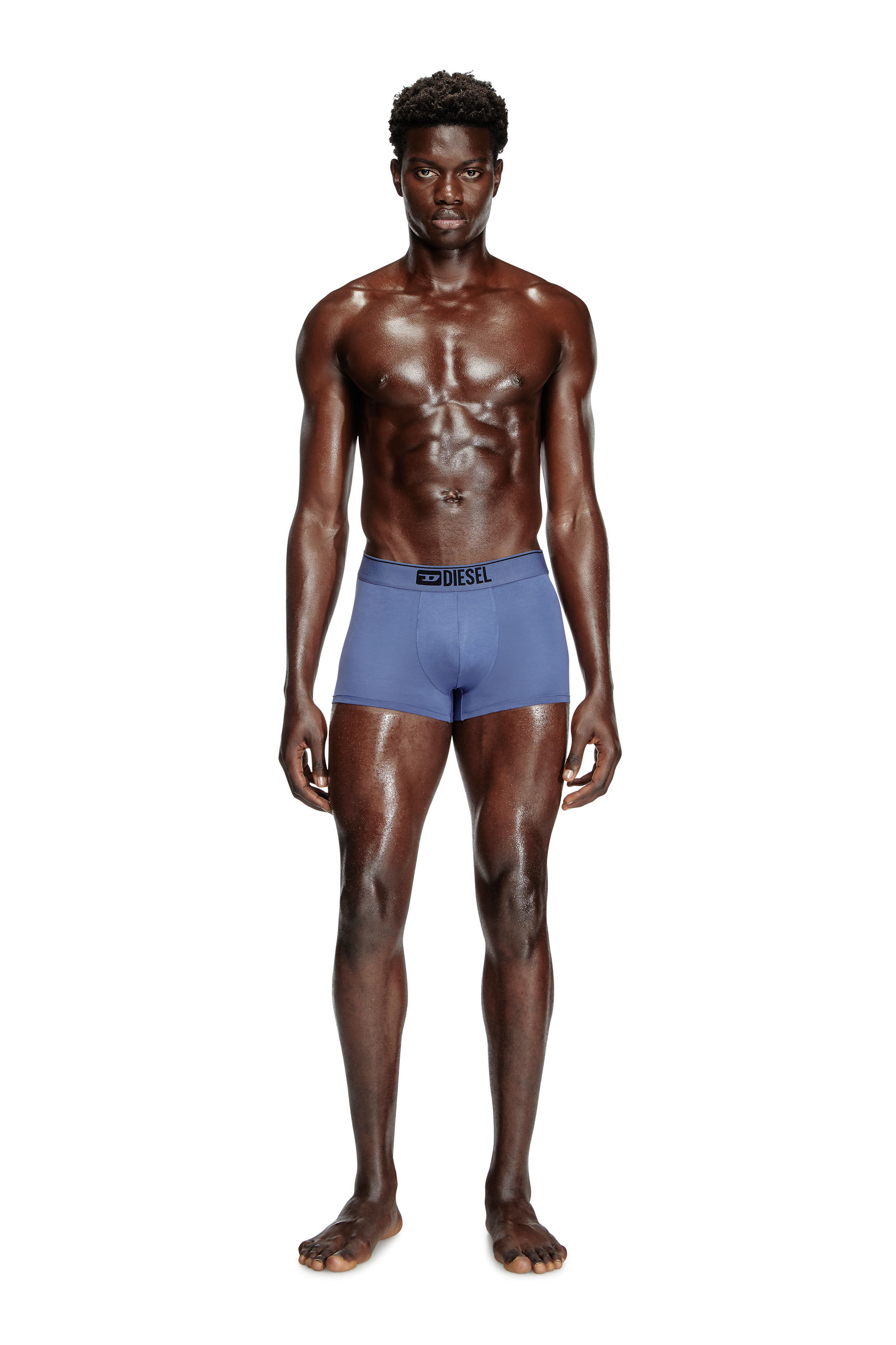 Diesel - UMBX-DAMIENTHREEPACK, Man's Three-pack of plain boxer in Black/Blue - 1