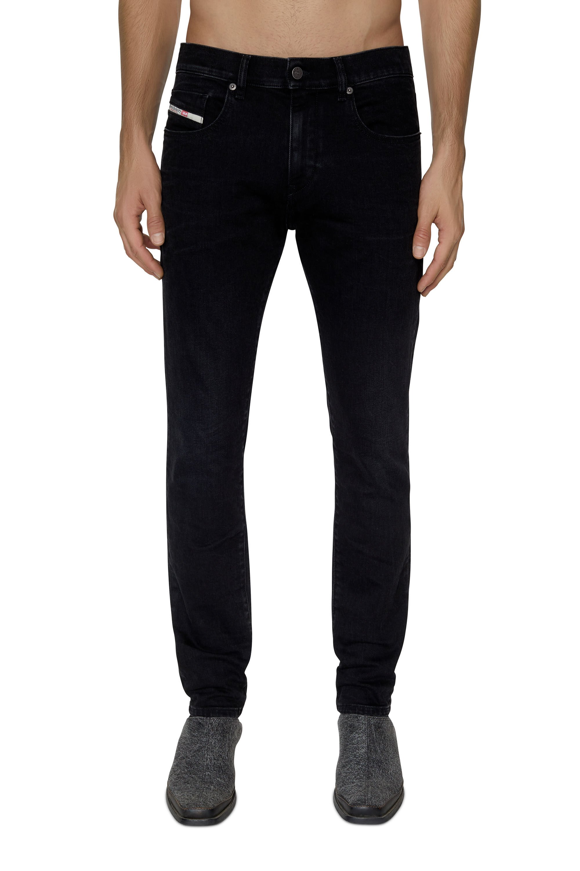 Diesel - Slim Jeans 2019 D-Strukt 09D48, Black/Dark grey - Image 3