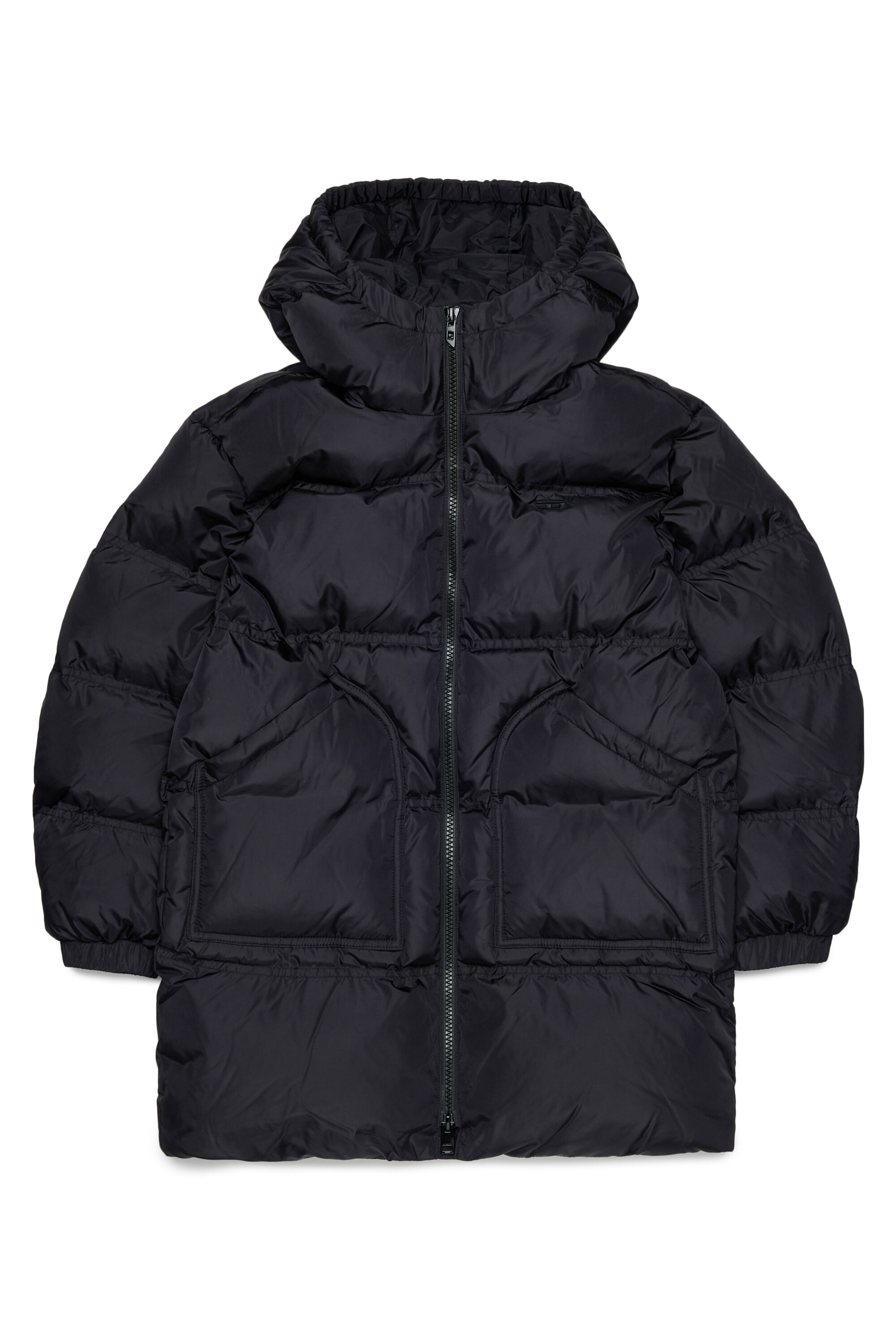 Diesel - JRIVONLONG, Unisex's Puffer coat with oversized pockets in Black - 1