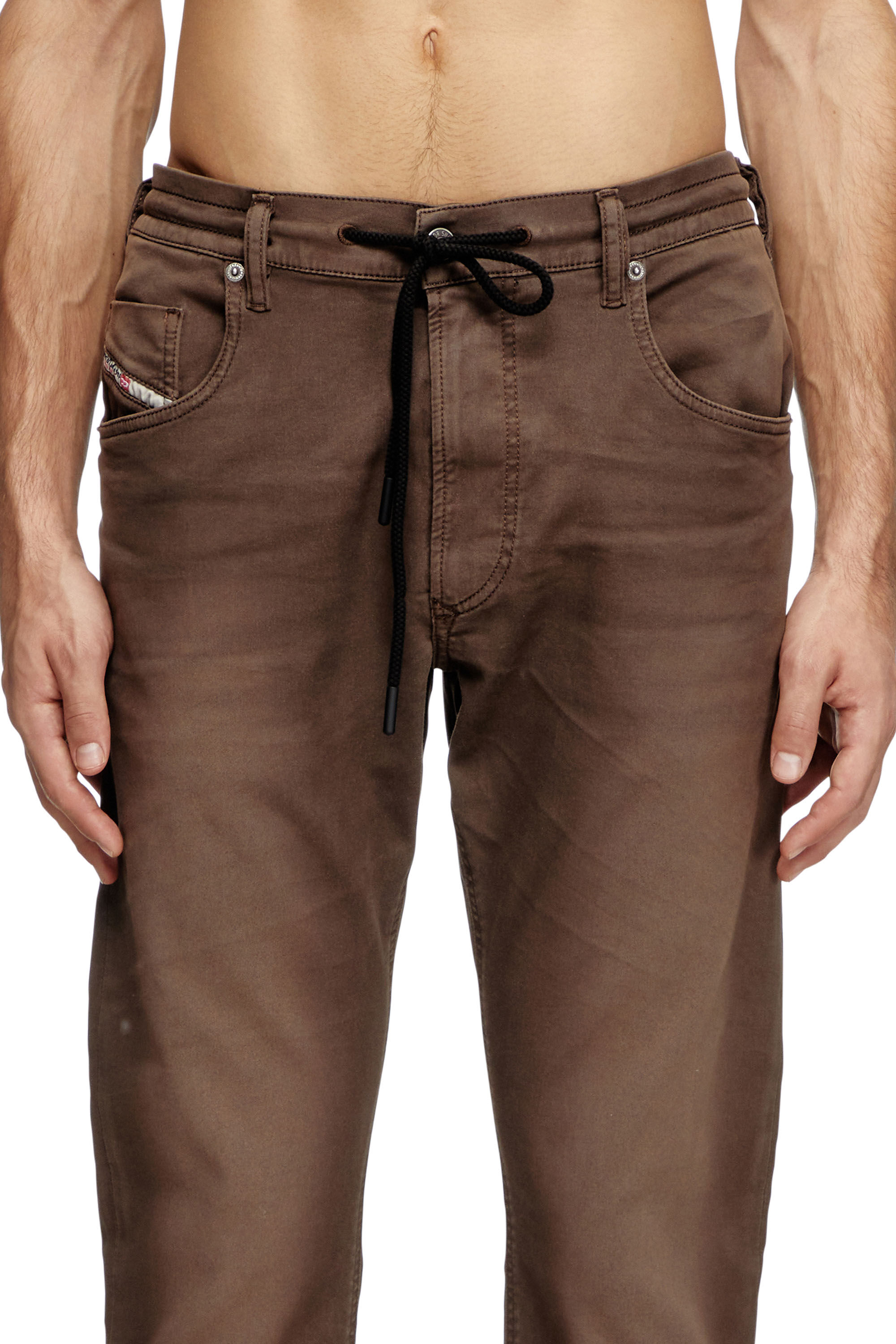 Men's Regular Jeans | Brown | Diesel 2032 D-Krooley Joggjeans®