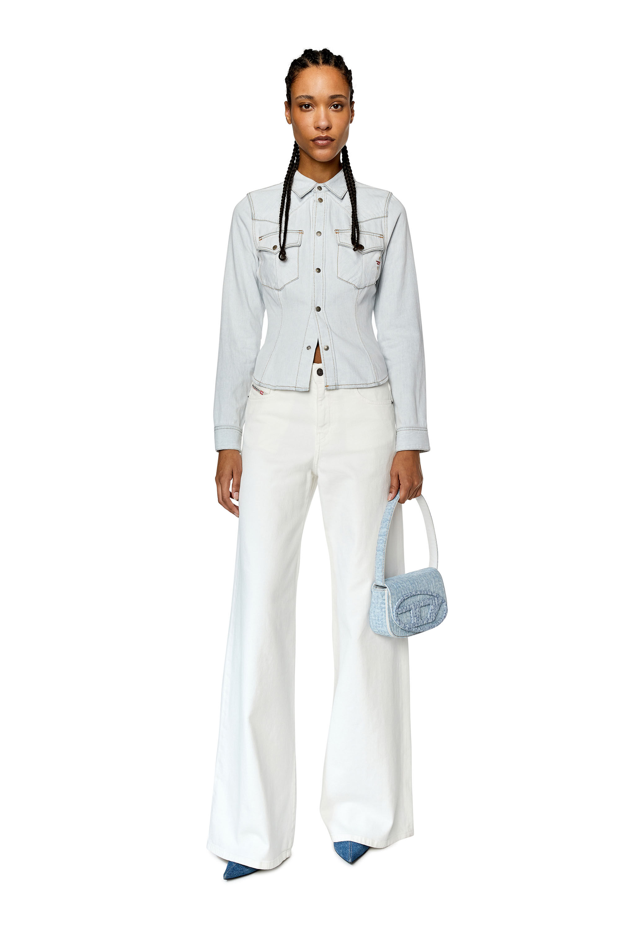 Diesel - 1978 D-Akemi 09D63 Bootcut and Flare Jeans, White - Image 1