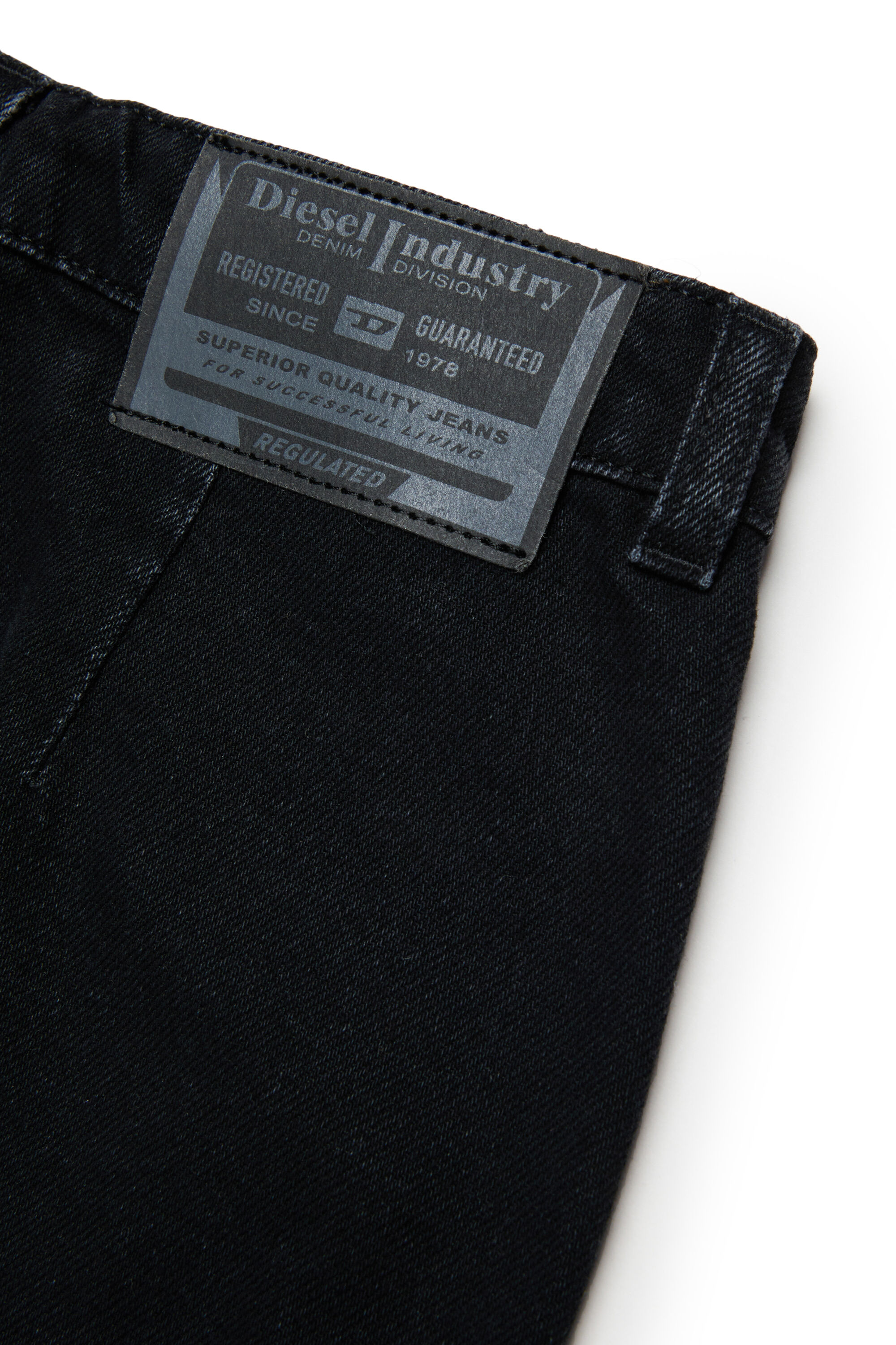 Diesel - GEARD, Woman's Denim mini skirt with curved hem in Black/Dark grey - 4
