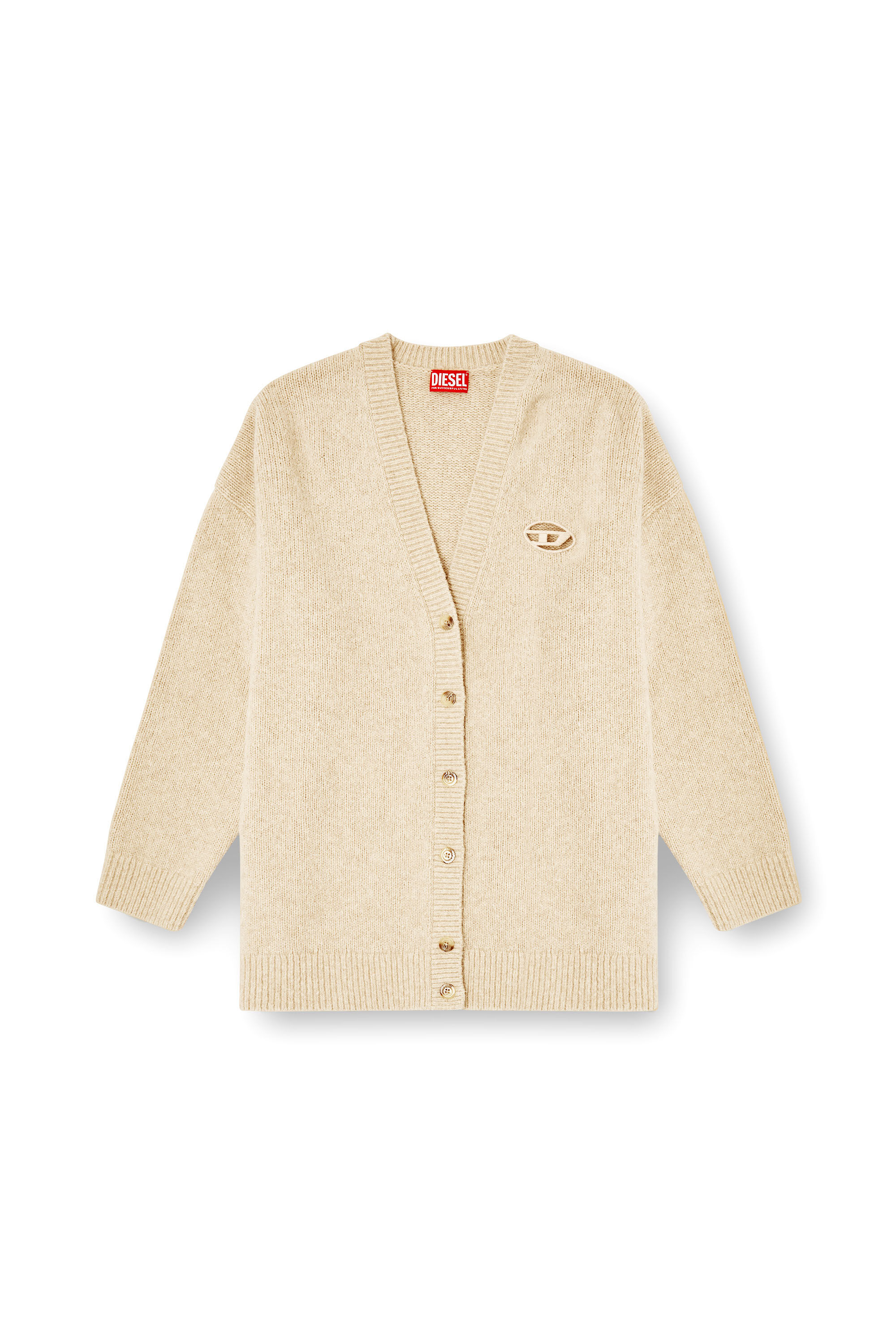 Women's Cardigan in wool and alpaca blend | Beige | Diesel