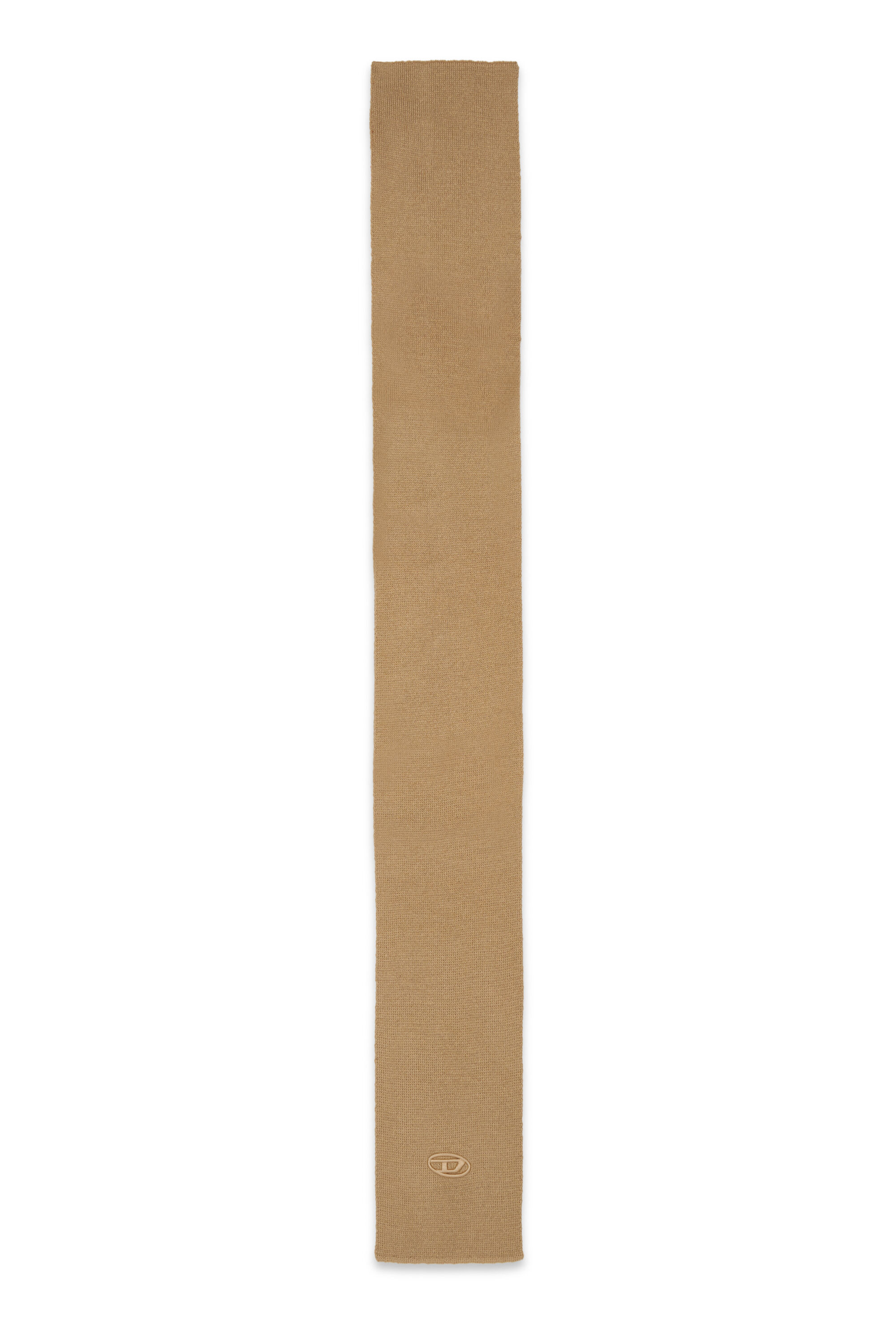 Diesel - RKCODERSCARF, Unisex's Wool blend scarf with logo in Light Brown - 2