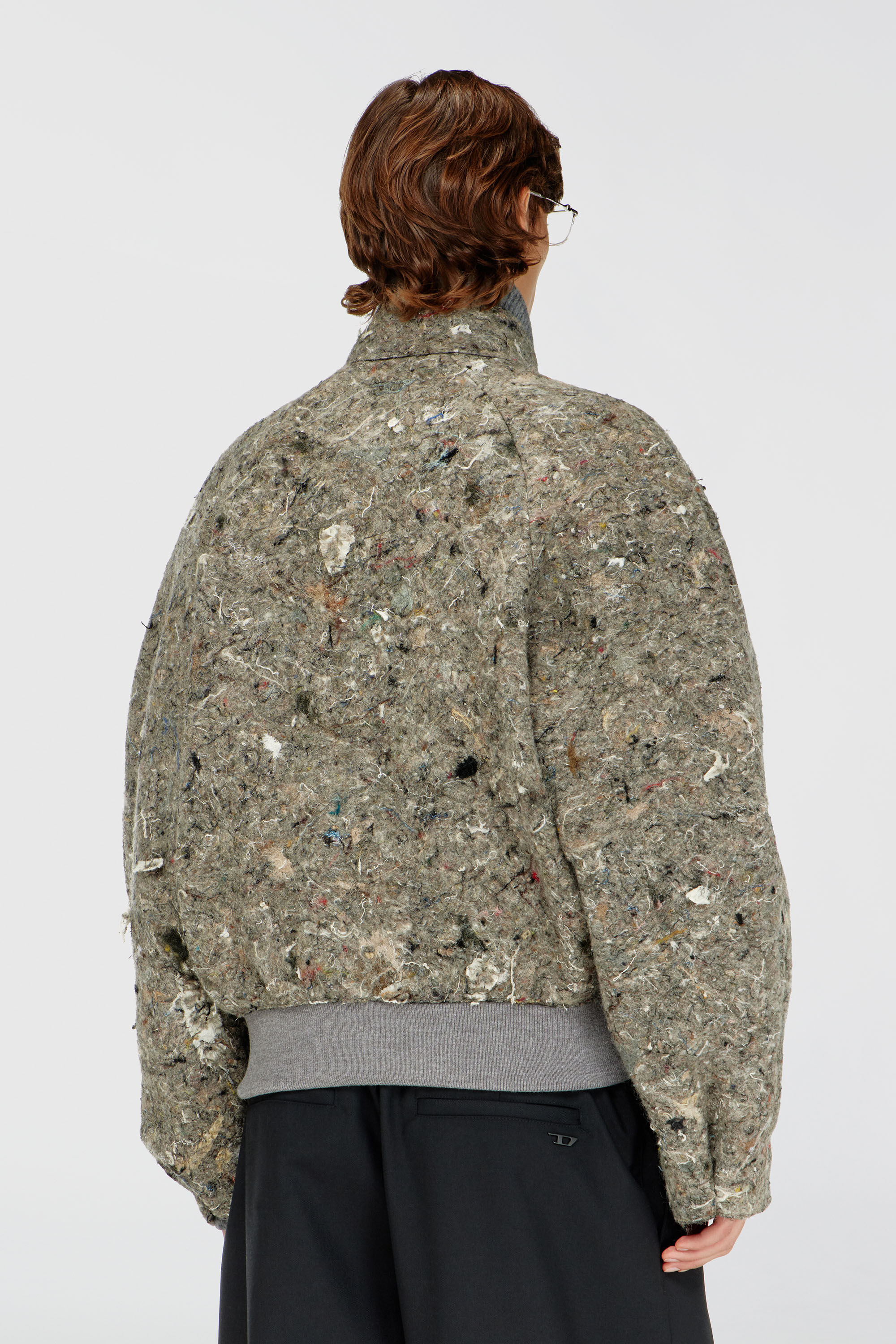 Diesel - J-DISTEM, Man's Upcycled felted jacket in Grey - 4