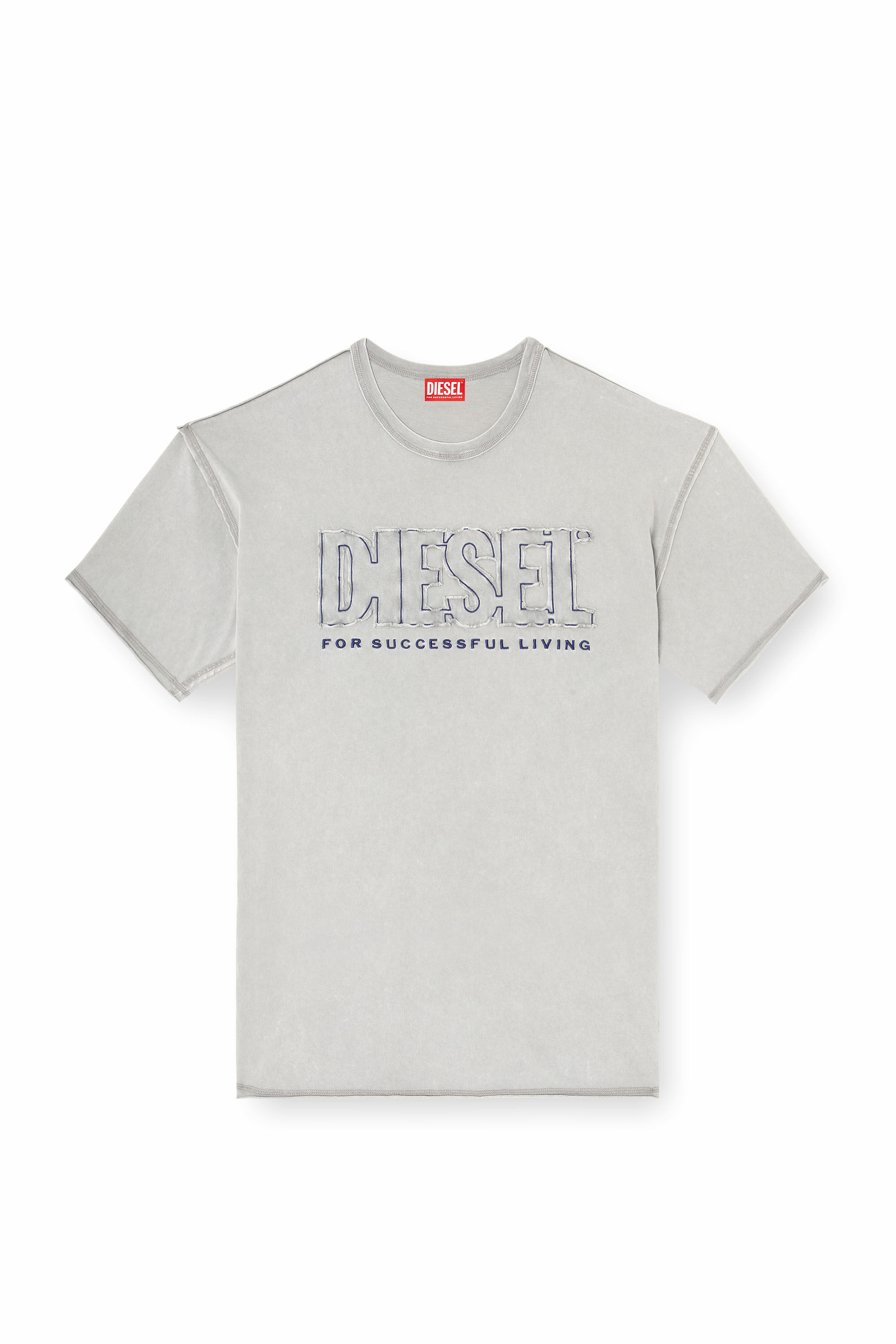 DIESEL Tシャツ Men's Regular cotton T-shirt with Diesel embroidery | Black | Diesel