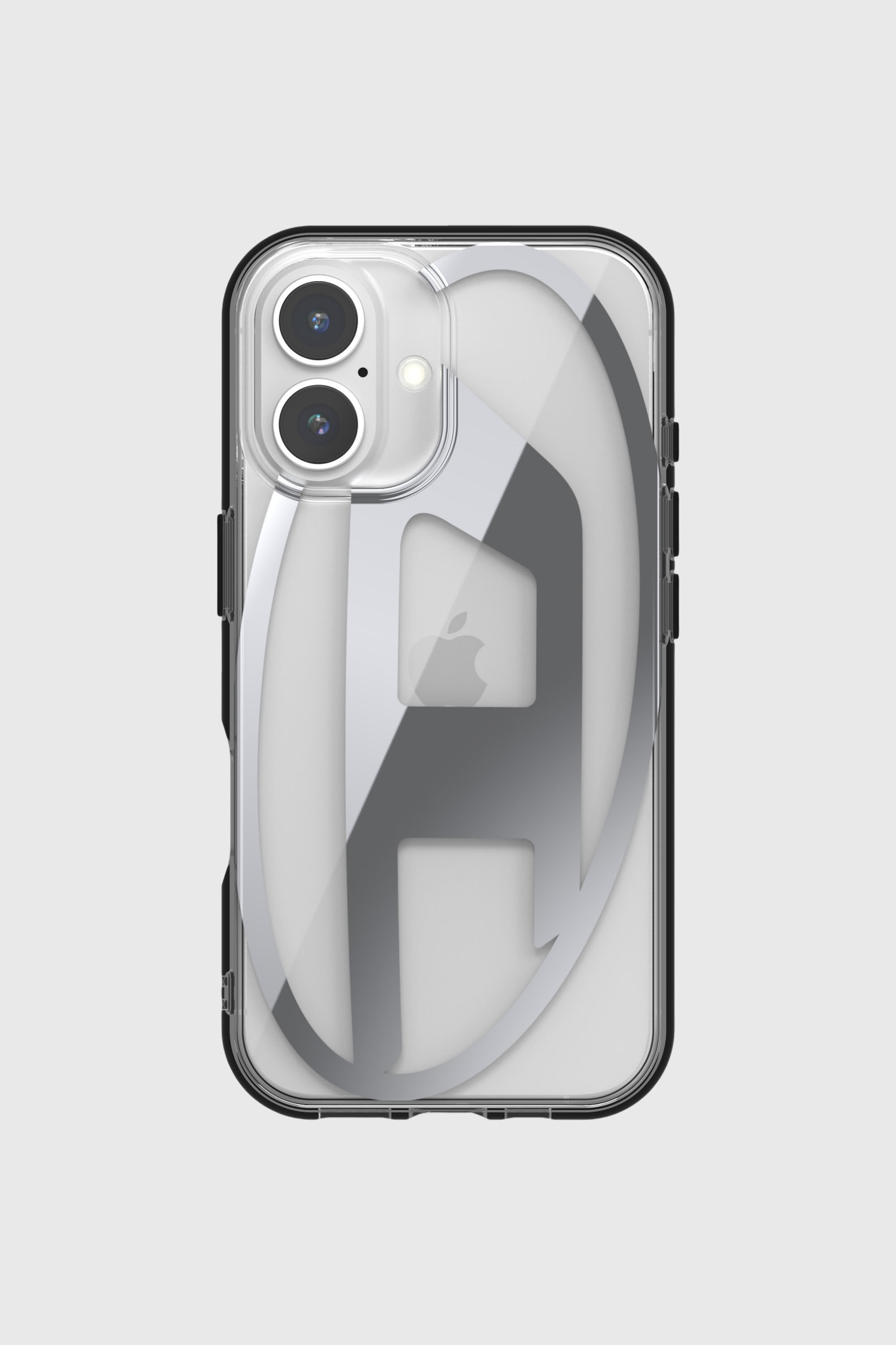 Diesel - 60139 AOP CASE, Unisex's Oval D Mirror Case for iP 16 in Silver - 2
