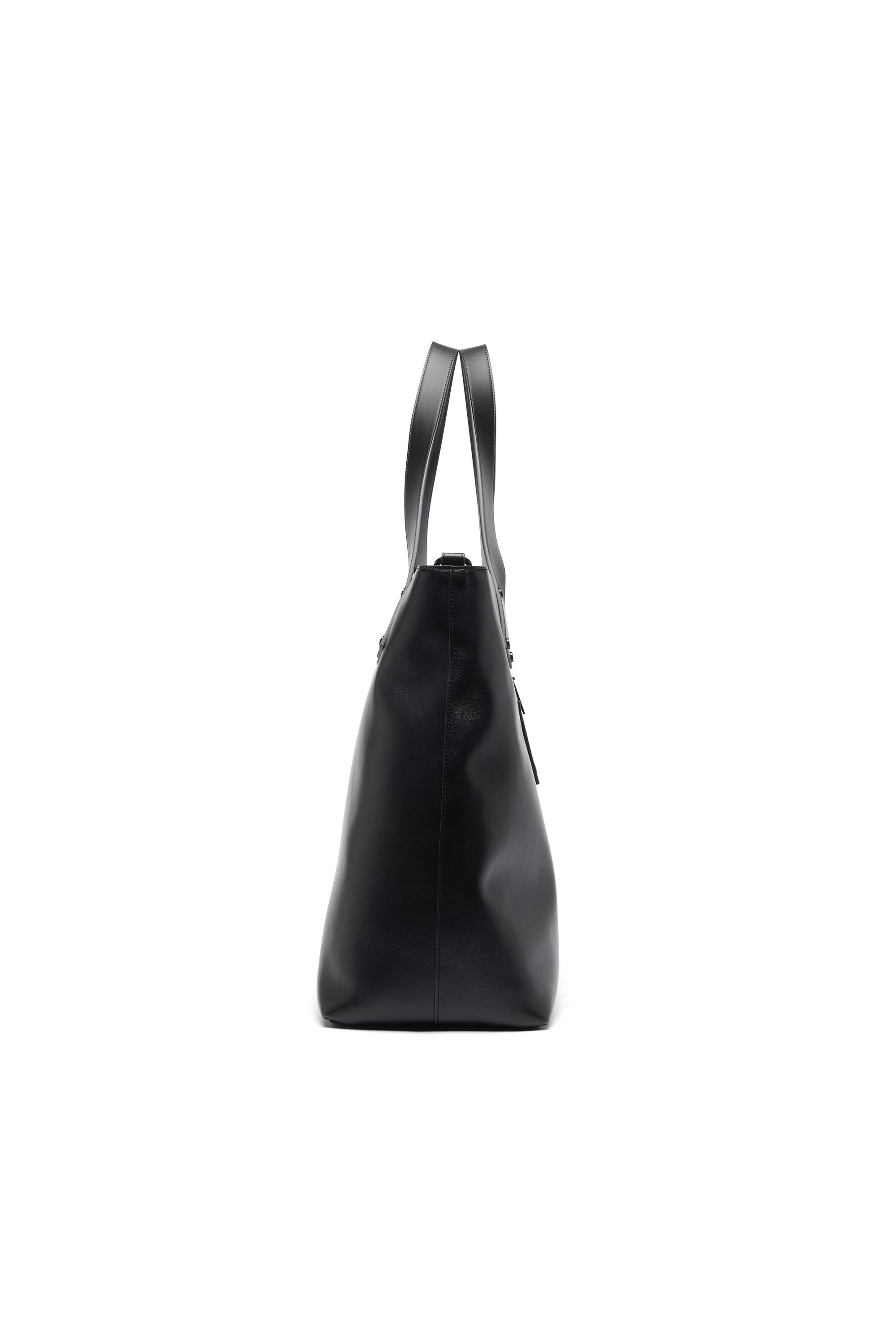 Diesel - RIVET-D TOTE E\W, Man's Rivet-D - Shopping Bag with zip and flap pocket in Black - 4