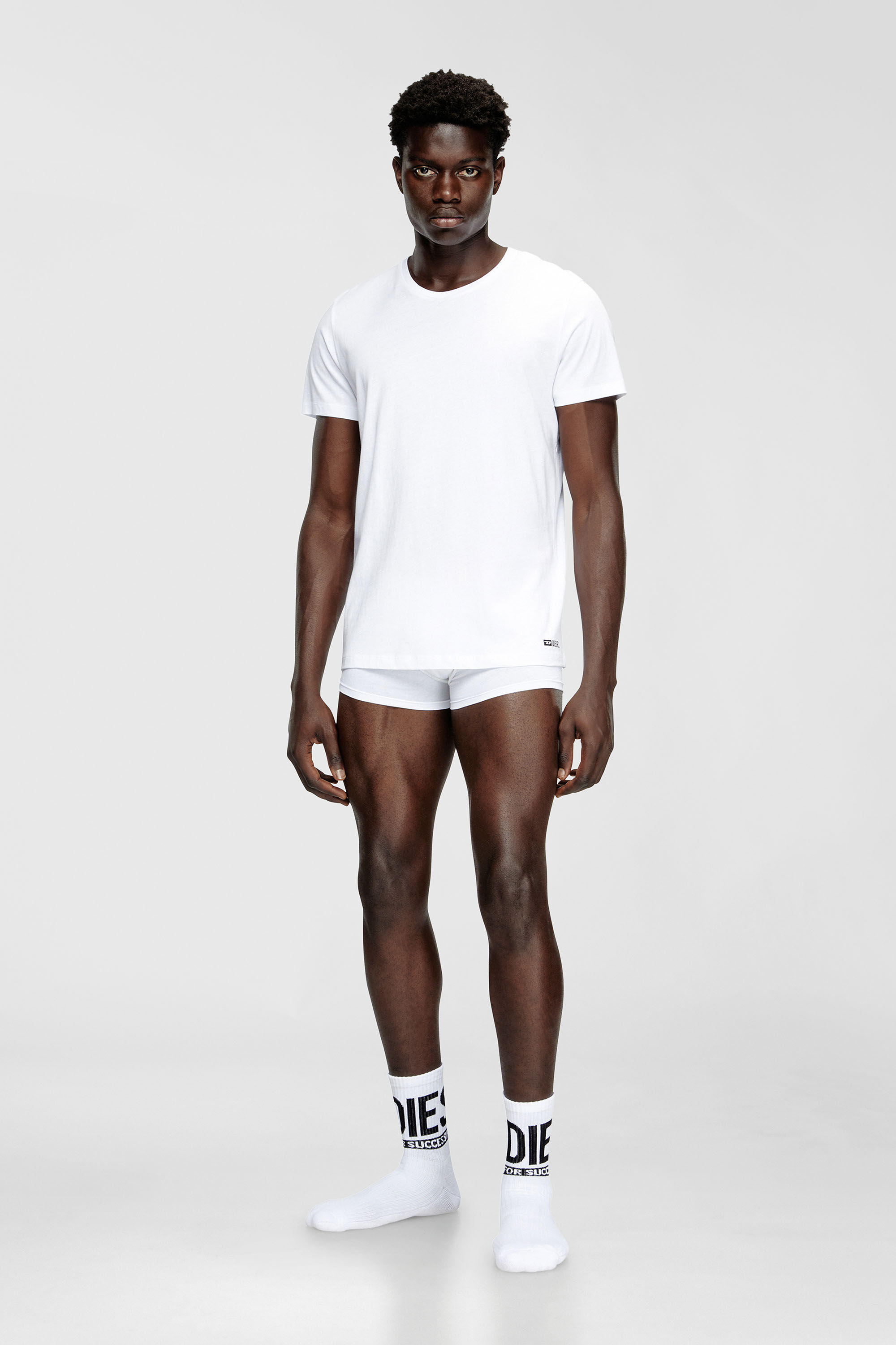 Diesel - RANDAL-D-BOX-3PACK, Man's Three-pack of T-shirts in White - 1