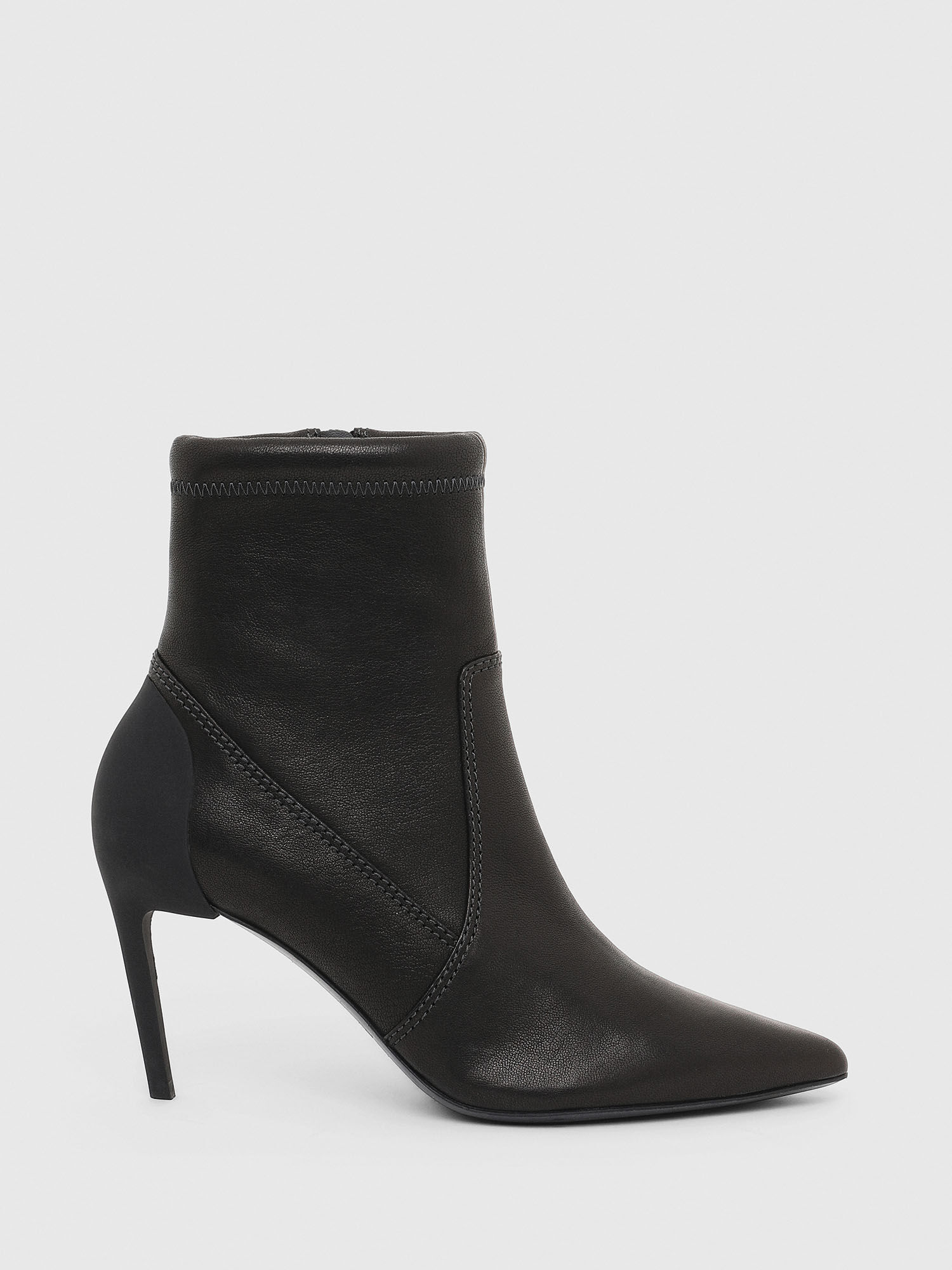 black boots mid heel