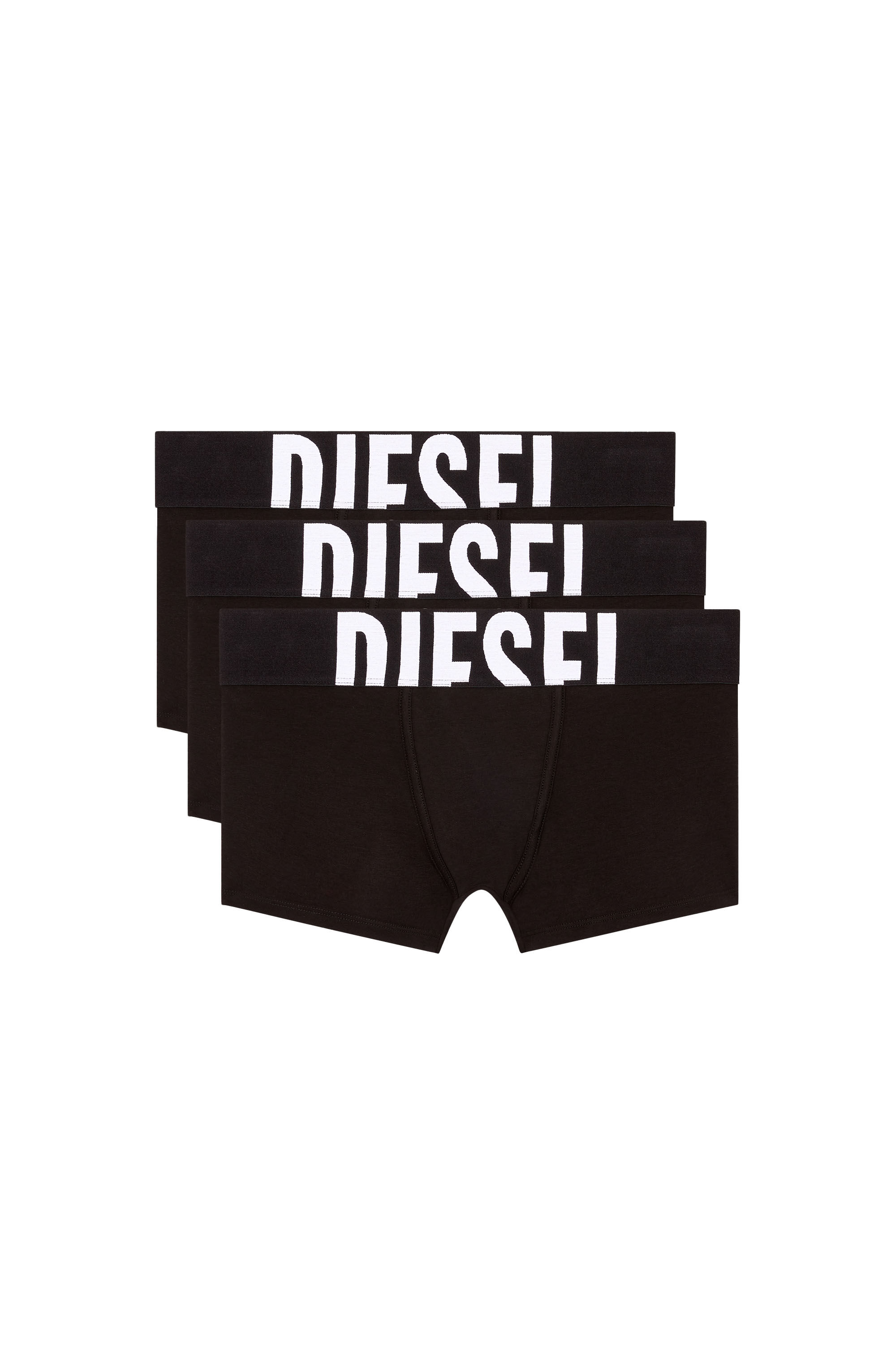 Diesel - UMBX-DAMIENTHREEPACK-5.5EL, Man's 3-pack of boxer briefs with cut-off logo in Black - 2