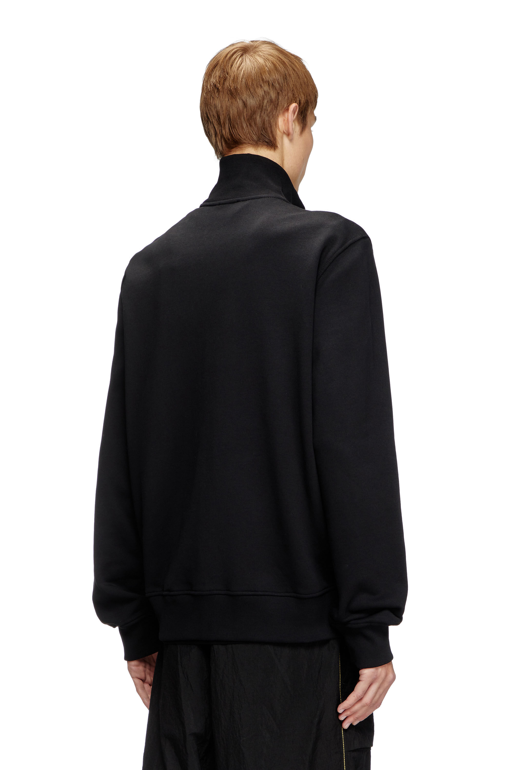 DIESEL ブラック トップス　Mサイズ Men's Zip-up sweatshirt with metallic logo | Black | Diesel