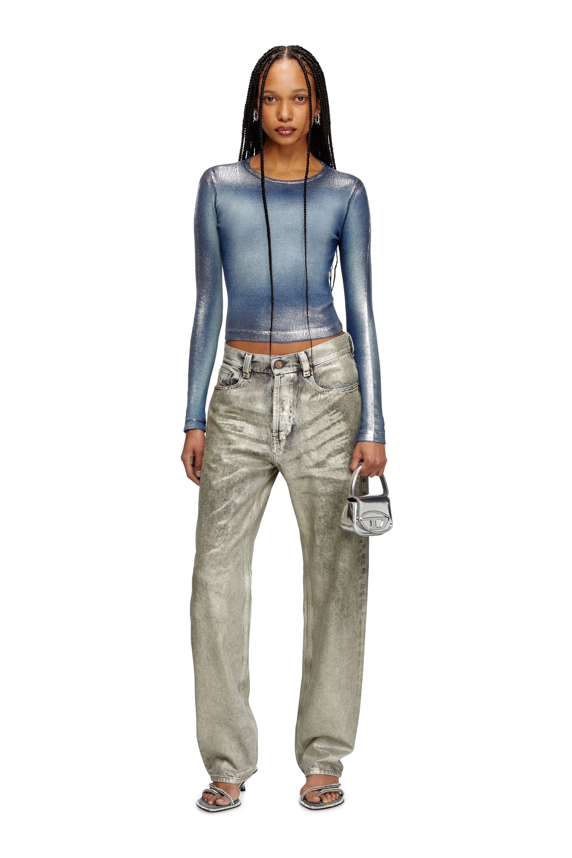 1DR-XS-S Woman: Mini bag in mirrored leather | Diesel