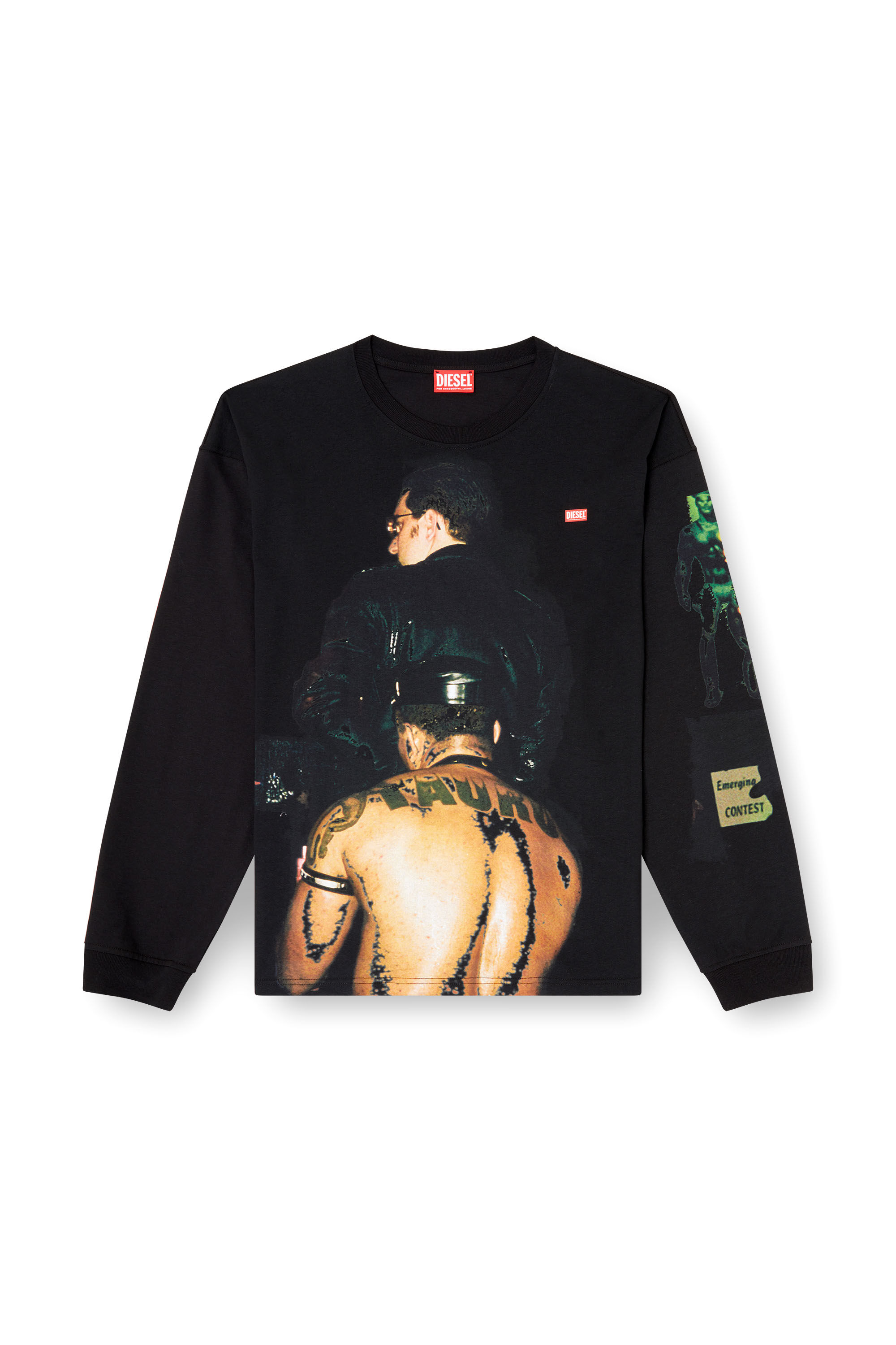 新品 DIESEL ディーゼル T-BOXTY-LS ロンT Women's Long-sleeve T-shirt with graphic print | Black | Diesel