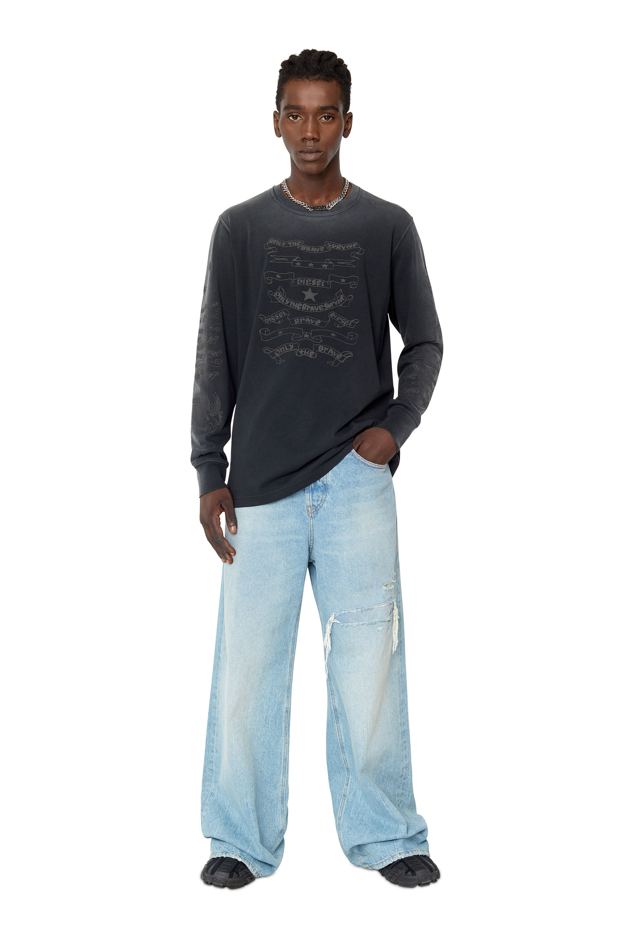 Diesel - T-JUST-LS-E3, Black - Image 1