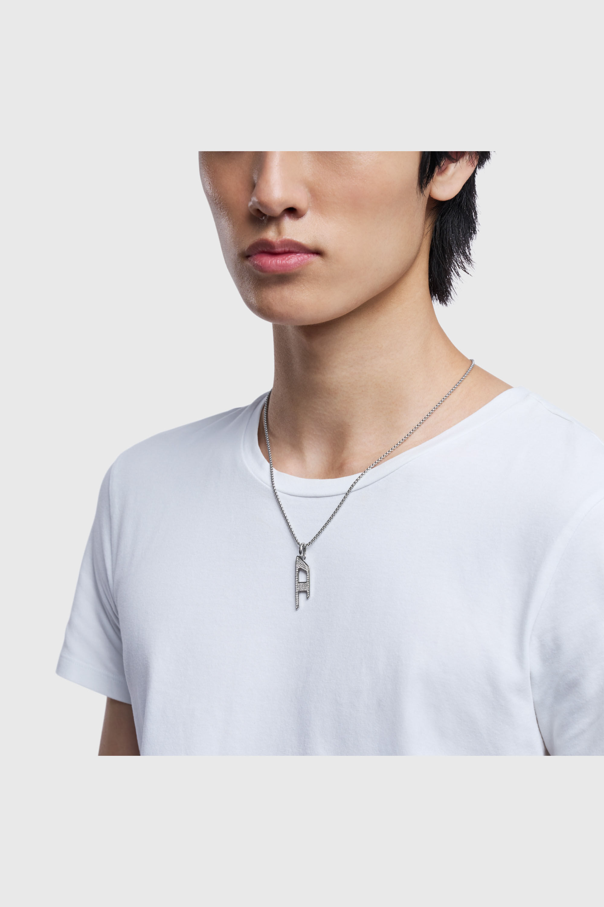 Diesel - DX1624040 JEWELLERY, Unisex's Stainless steel glitz pendant necklace in Silver - 4