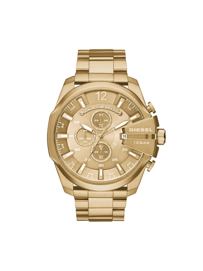 Dz4360 Man Mega Chief Gold Tone Watch Diesel