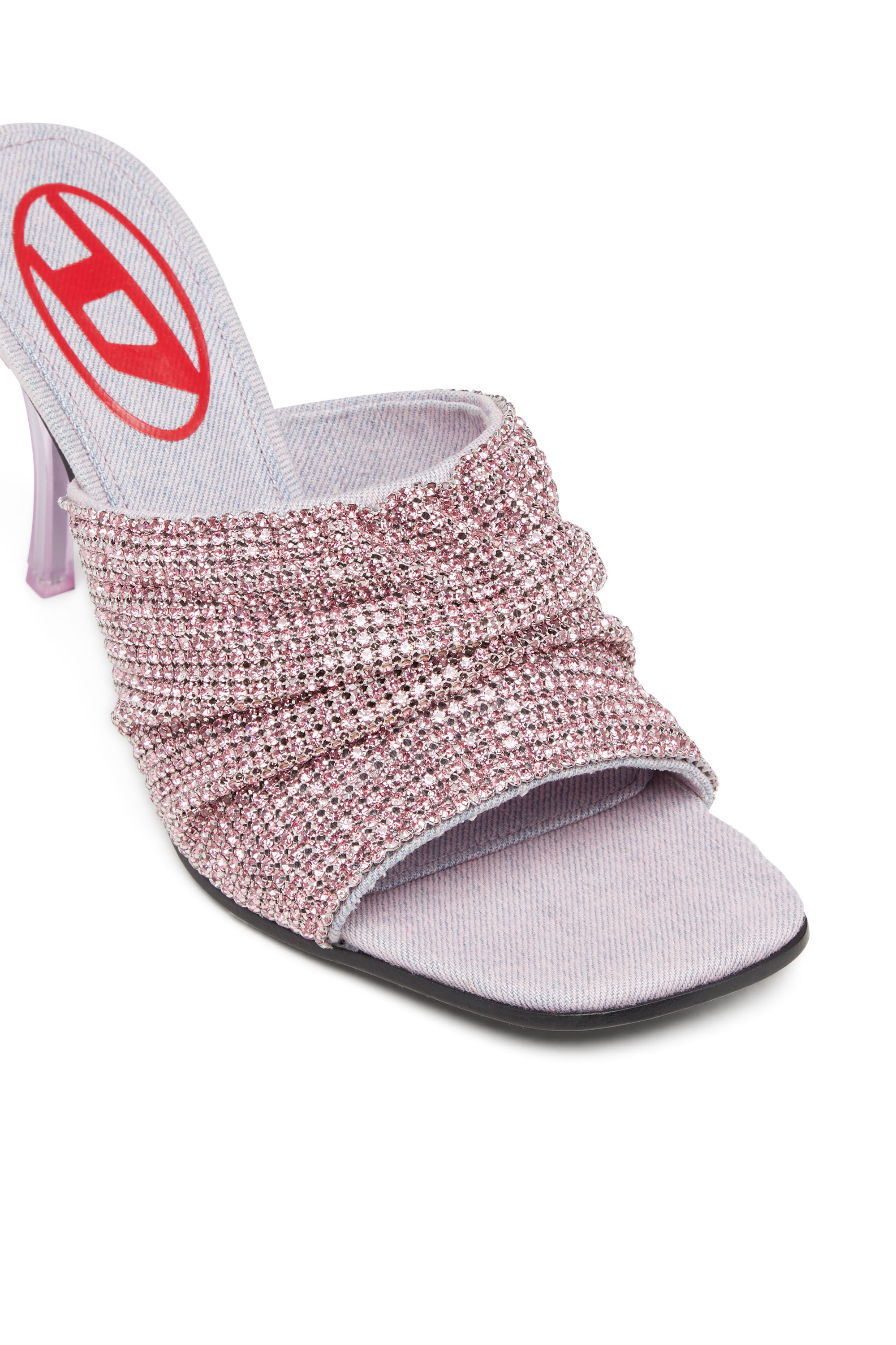 Pink discount rhinestone slippers