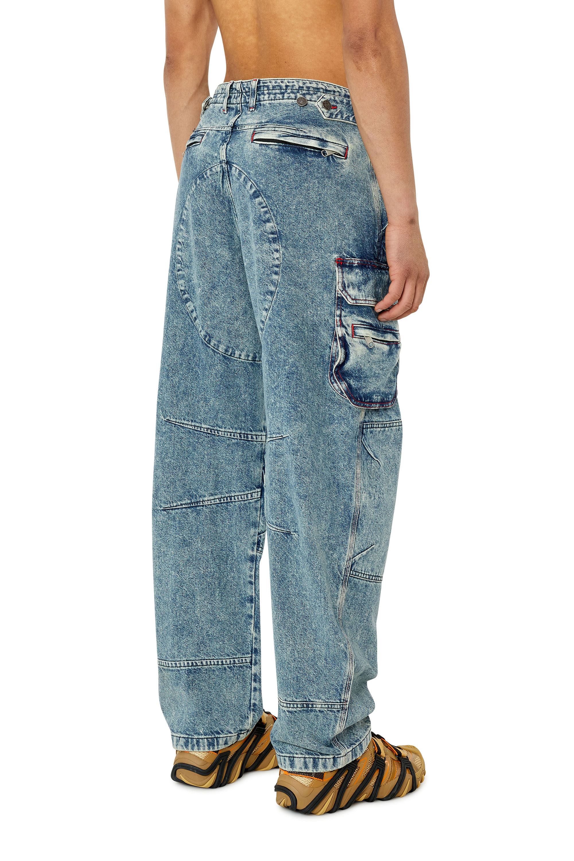 Diesel - D-Fish 0EMAN Straight Jeans, Medium blue - Image 4