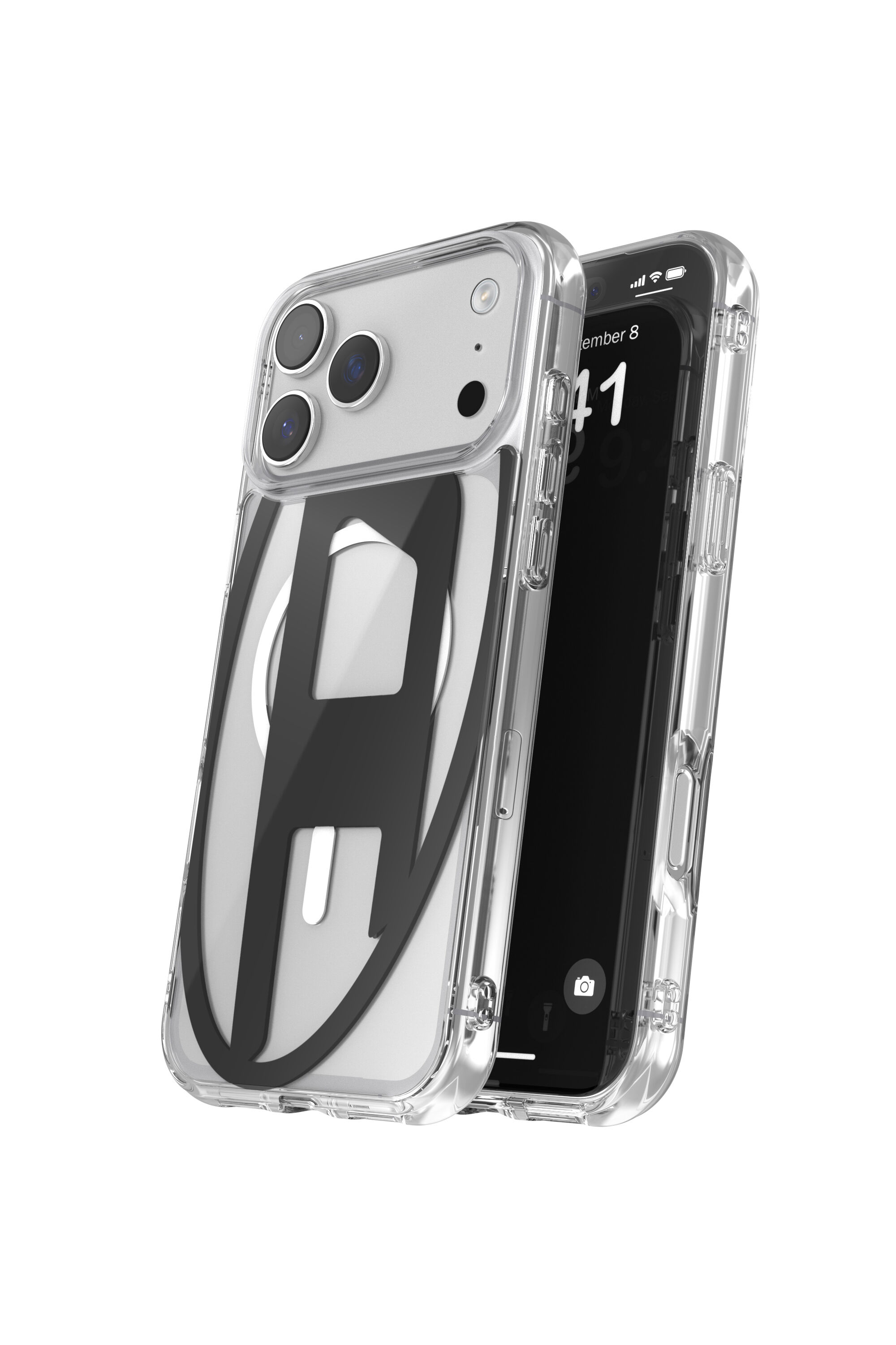 Diesel - 60418 AOP CASE, Unisex's Oval D metallic case with magsafe for iPhone 17 Pro Max in Black - 3