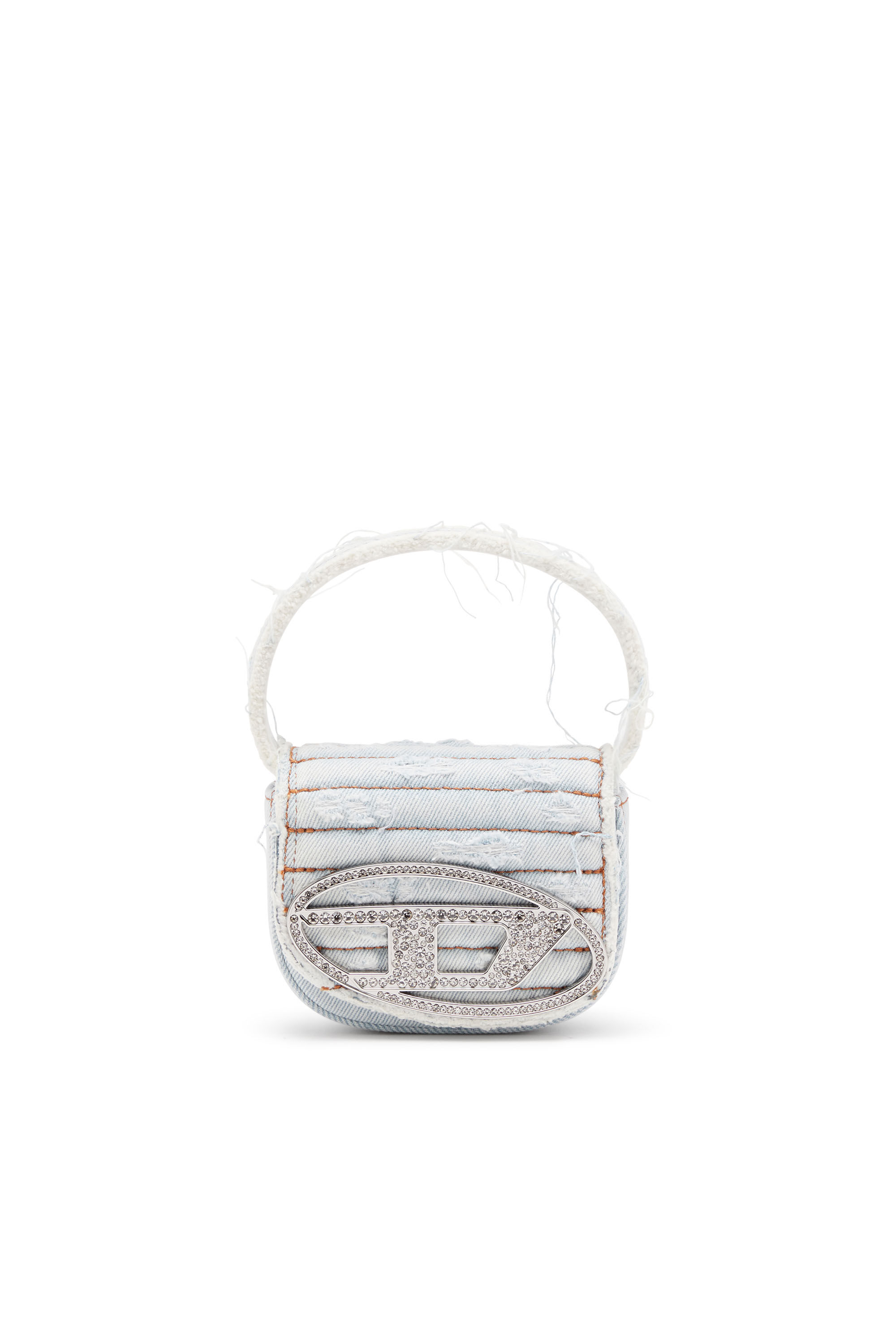 Women's 1DR XS-Iconic mini bag in denim and leather | Blue | Diesel