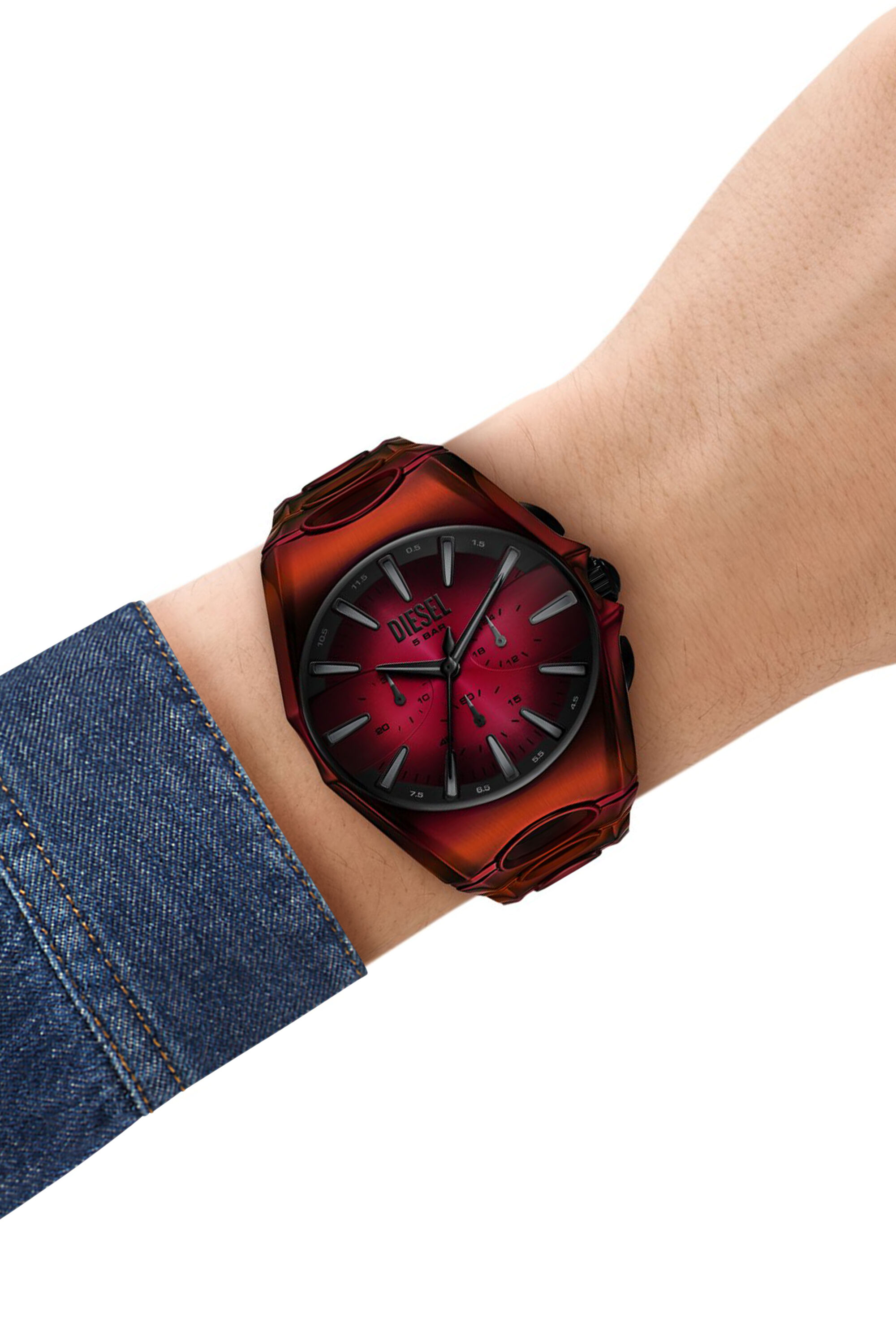 Men's D-Curve red stainless steel watch | Red | Diesel
