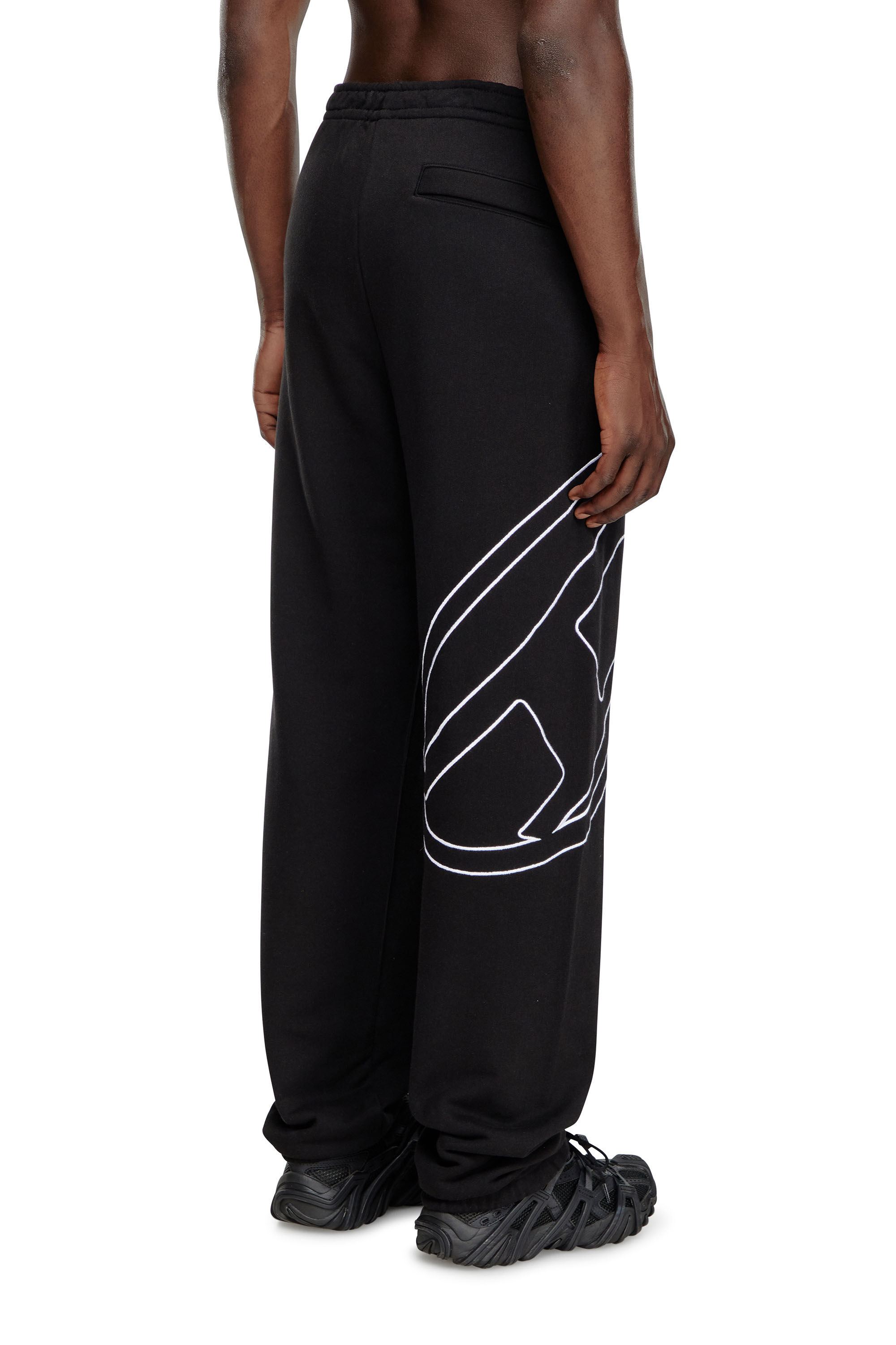 Men's Track pants with mega oval D | Black | Diesel Men's Track pants with mega oval D | Black | Diesel