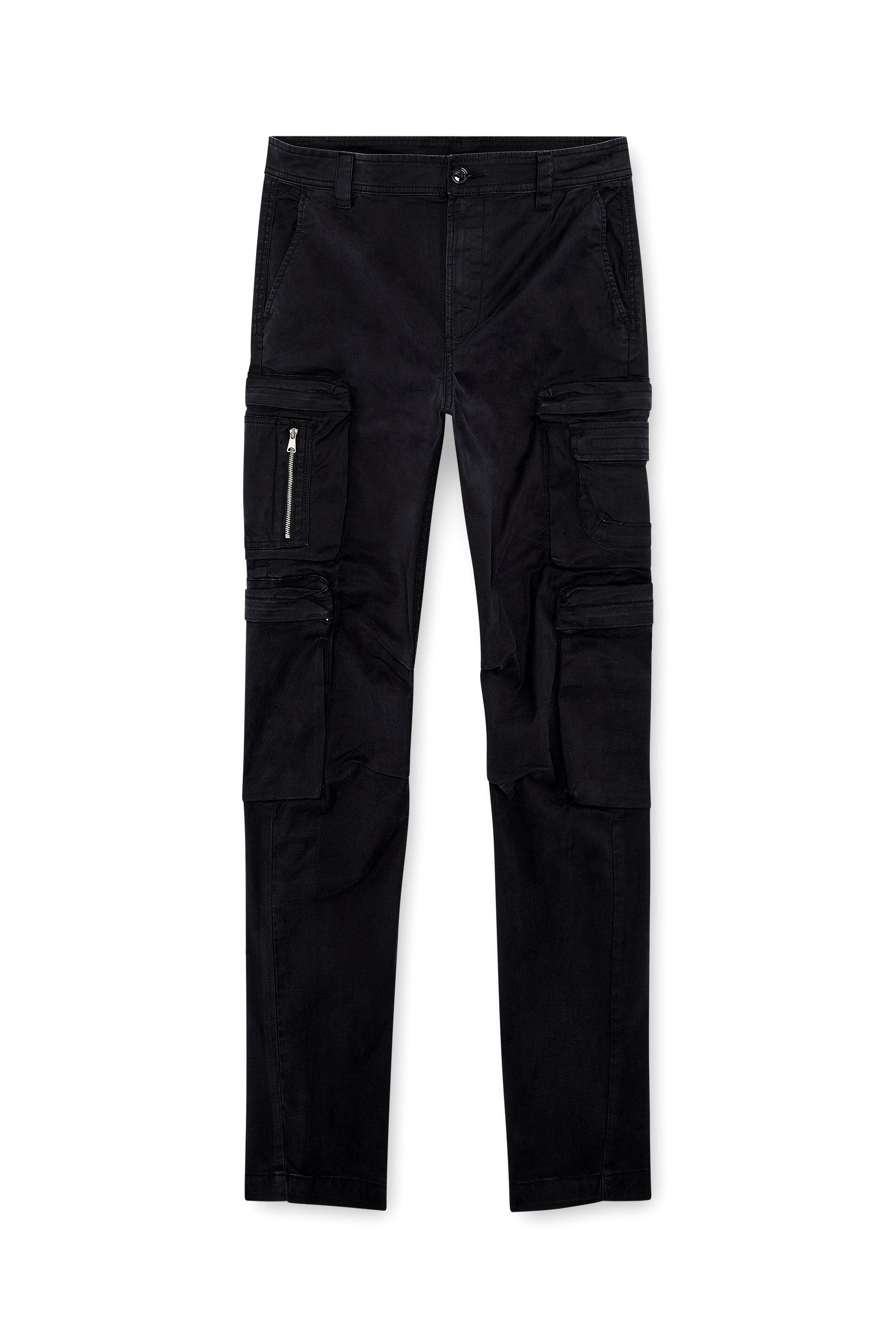 Diesel - P-ARLEM, Man's Cargo pants with zip pocket in Black - 2