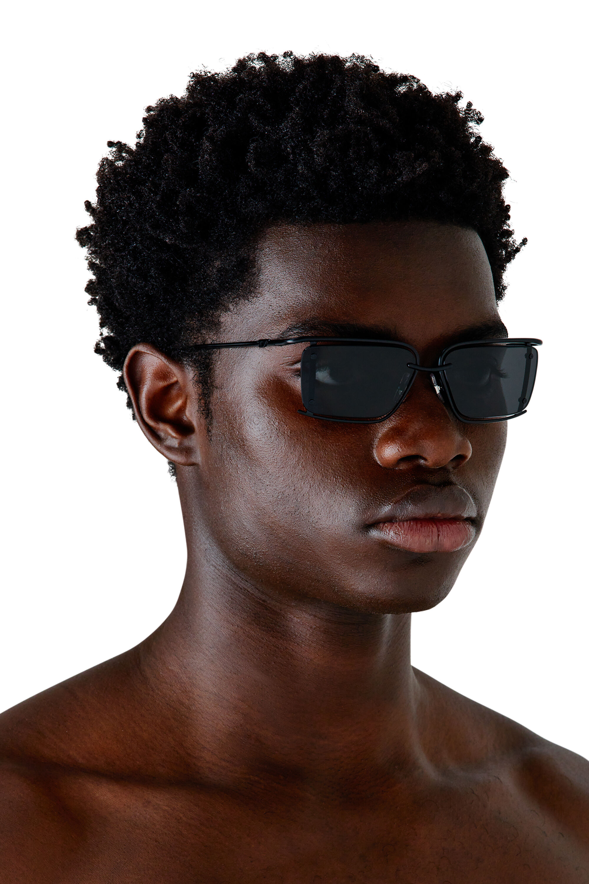 Women's Rectangle sunglasses | Black | Diesel {{Country}}
