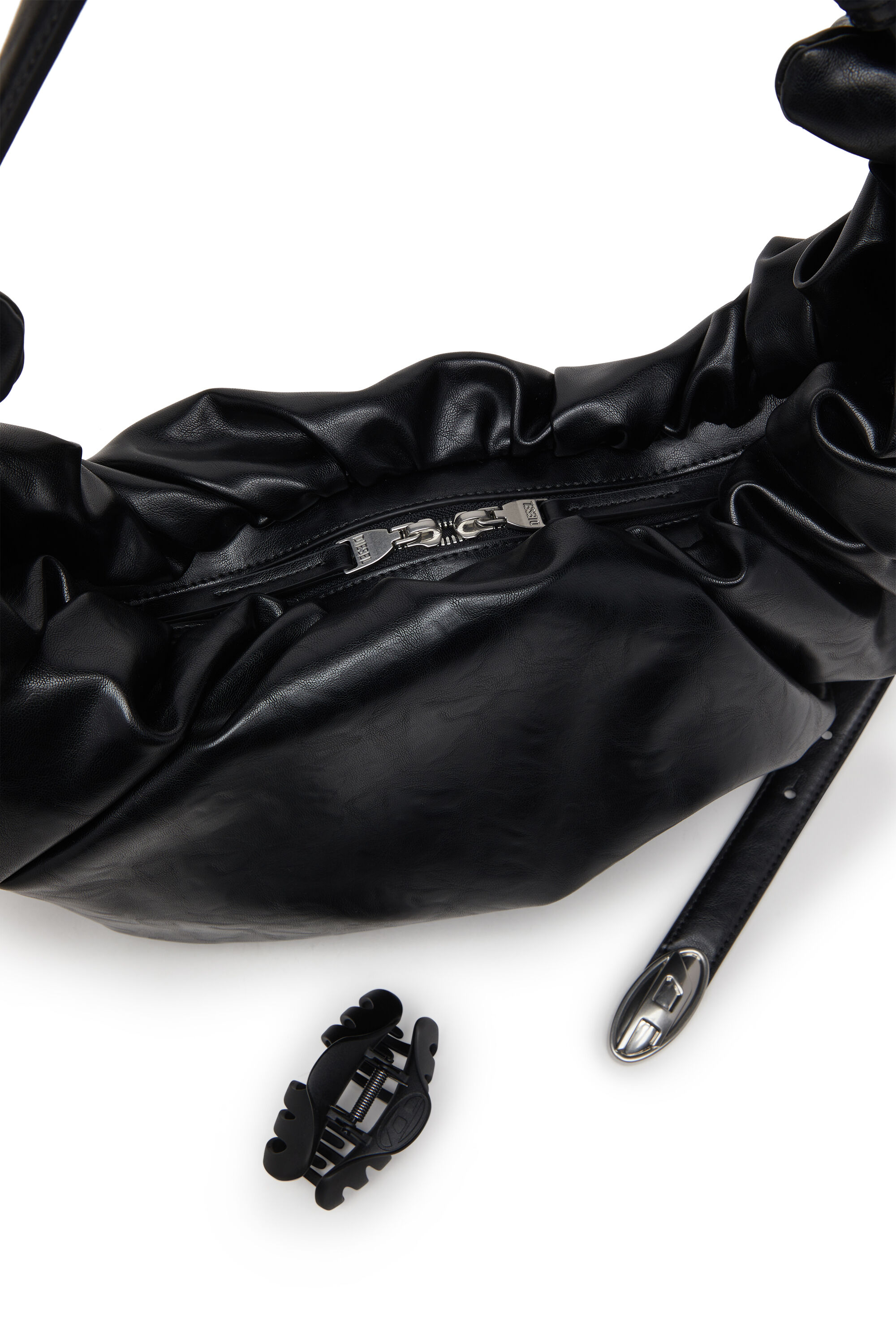 Women's Grab-D-Large scrunched hobo bag | Black | Diesel {{Country}}