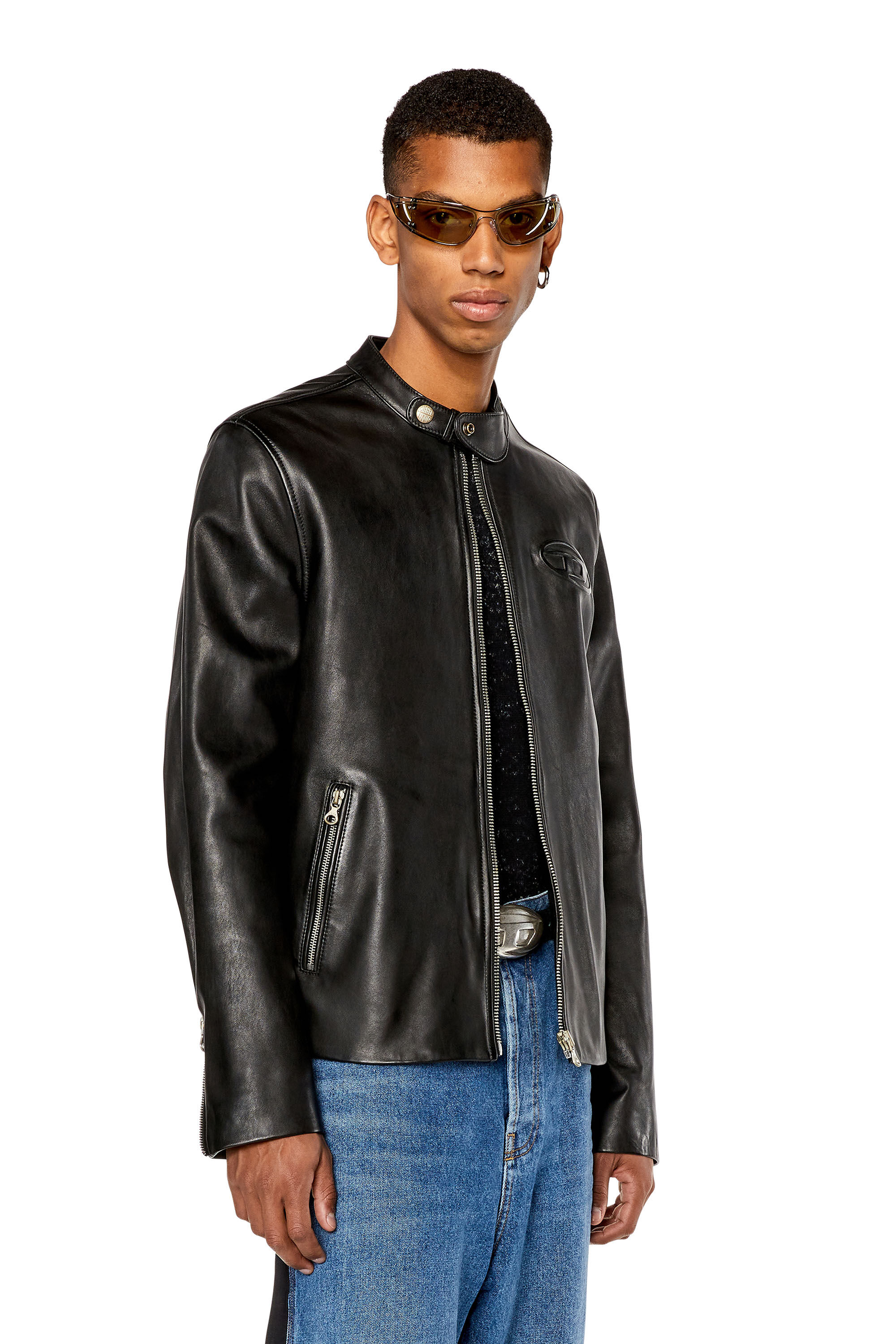 Men's leather jacket sale top