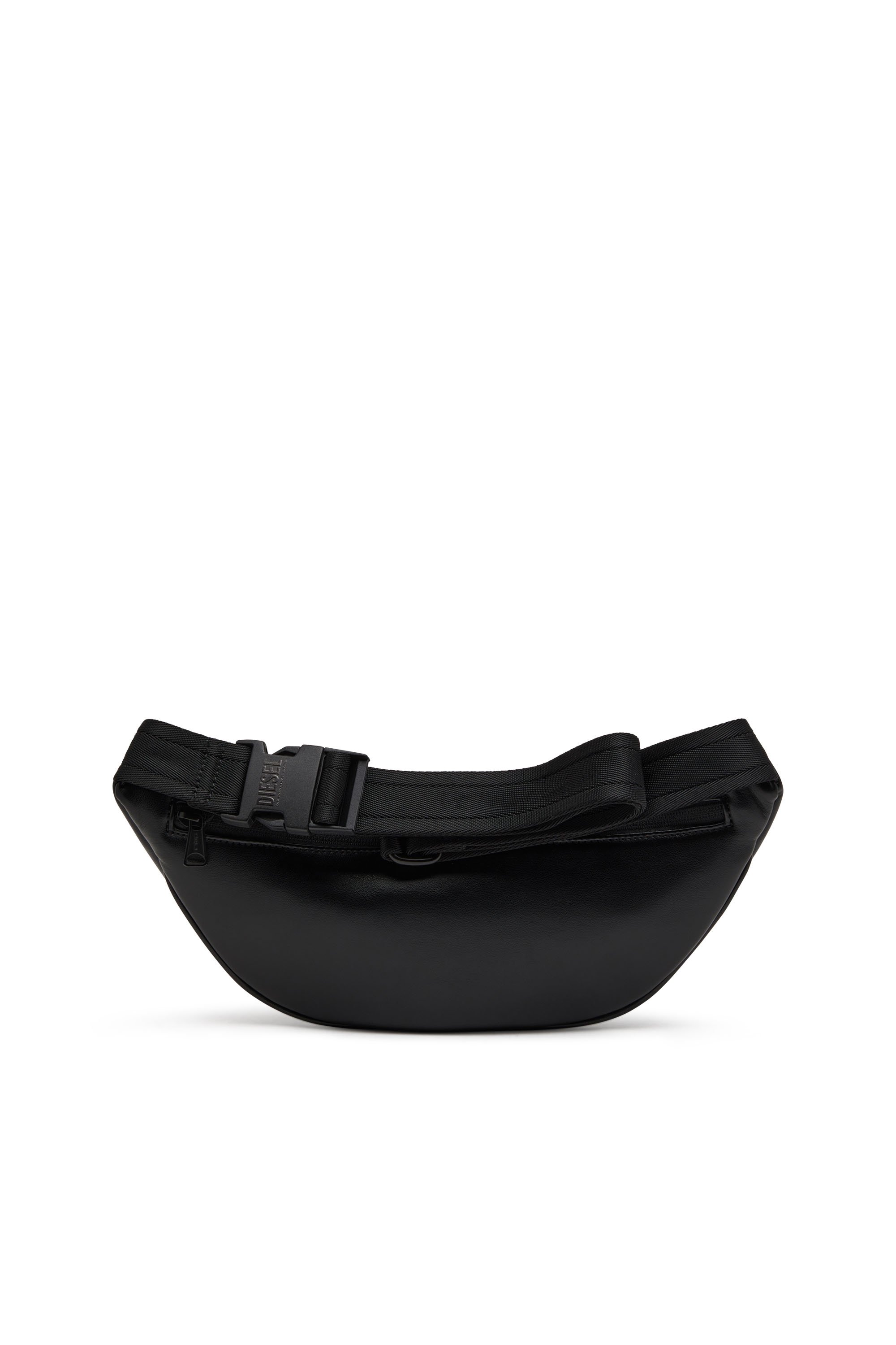 Diesel - HOLI-D BELT BAG M, Man's Holi-D-Belt bag in PU and neoprene in Black - 2