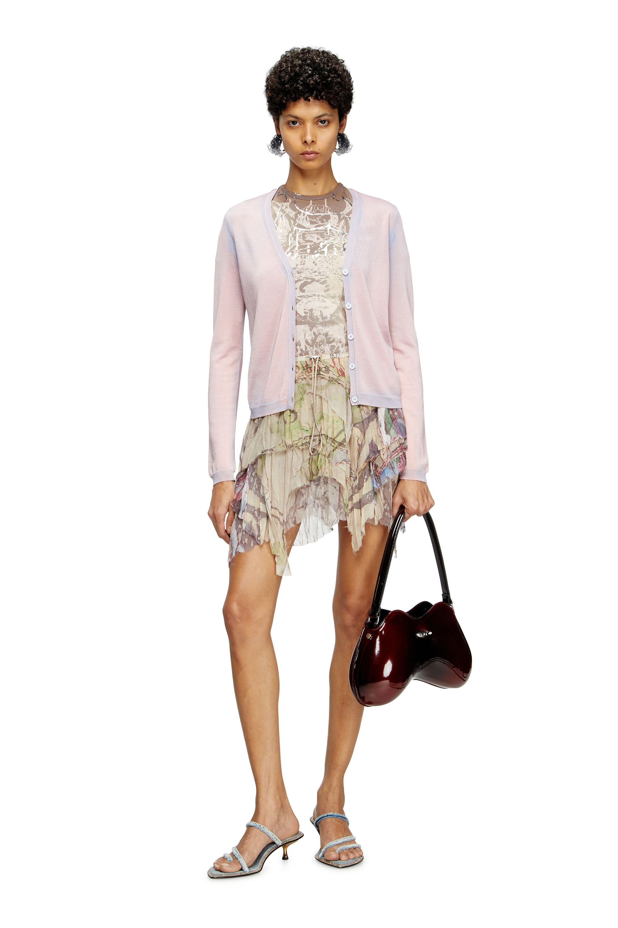 Diesel - M-VITTA, Woman's Dégradé cardigan in Pink - 1