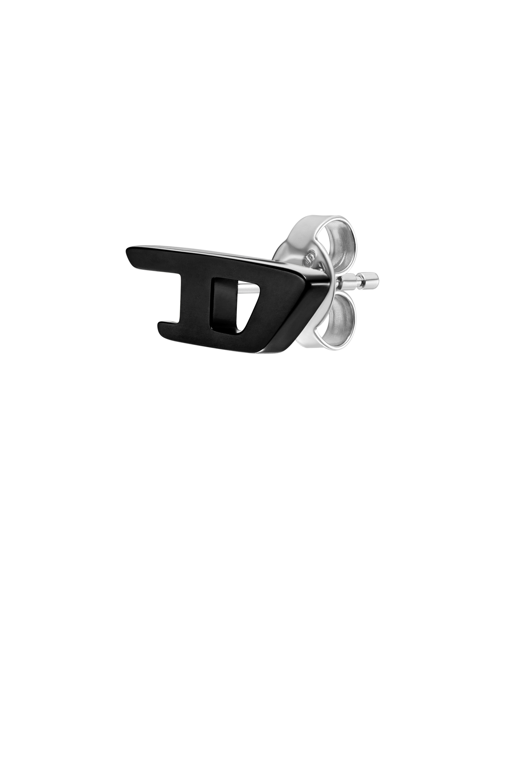 Diesel - DX1539001, Unisex's Black Stainless Steel Stud Earring in Black - 1